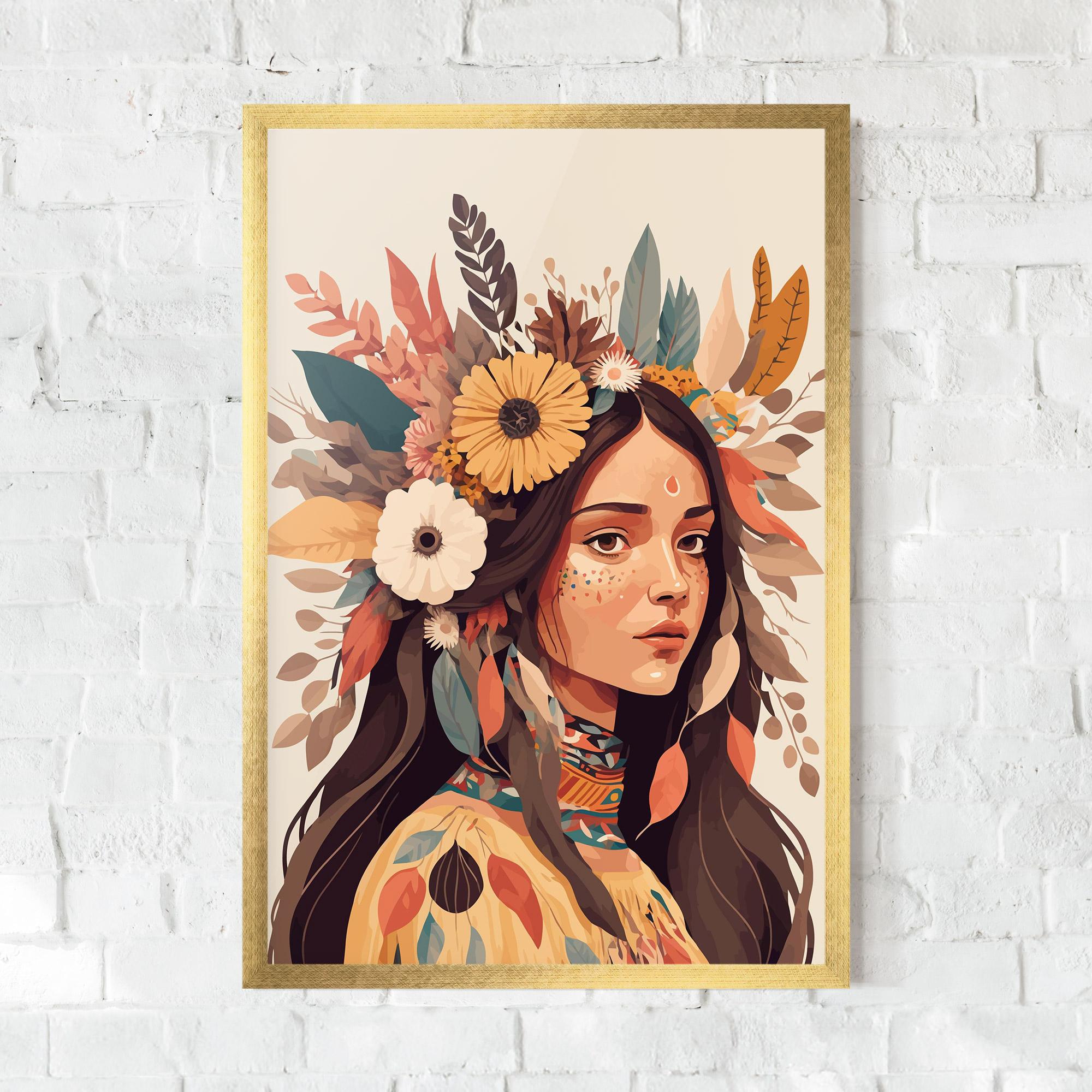 Poster Înrămat Boho Girl mockup 0