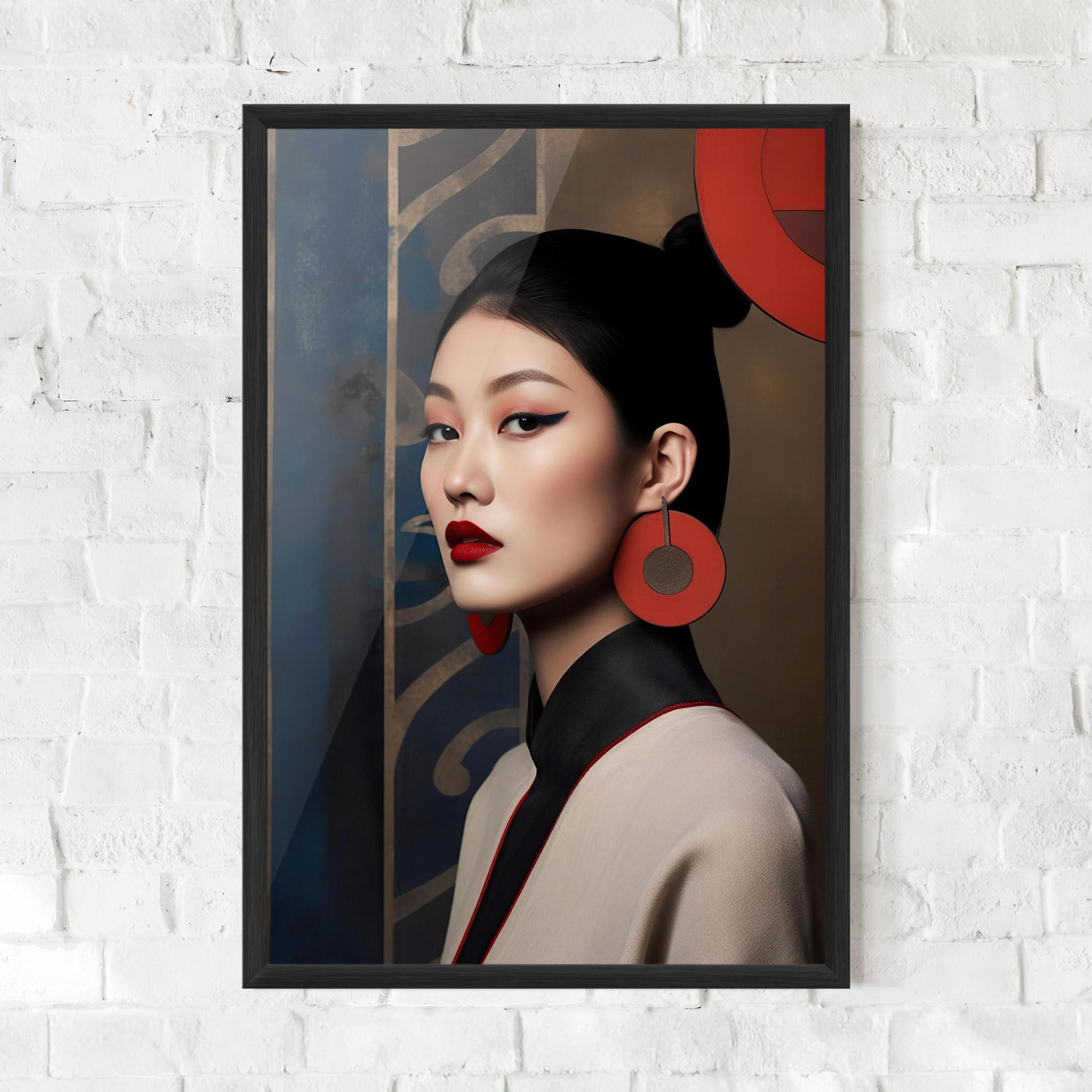 Poster Înrămat Asian Big Earrings mockup 0