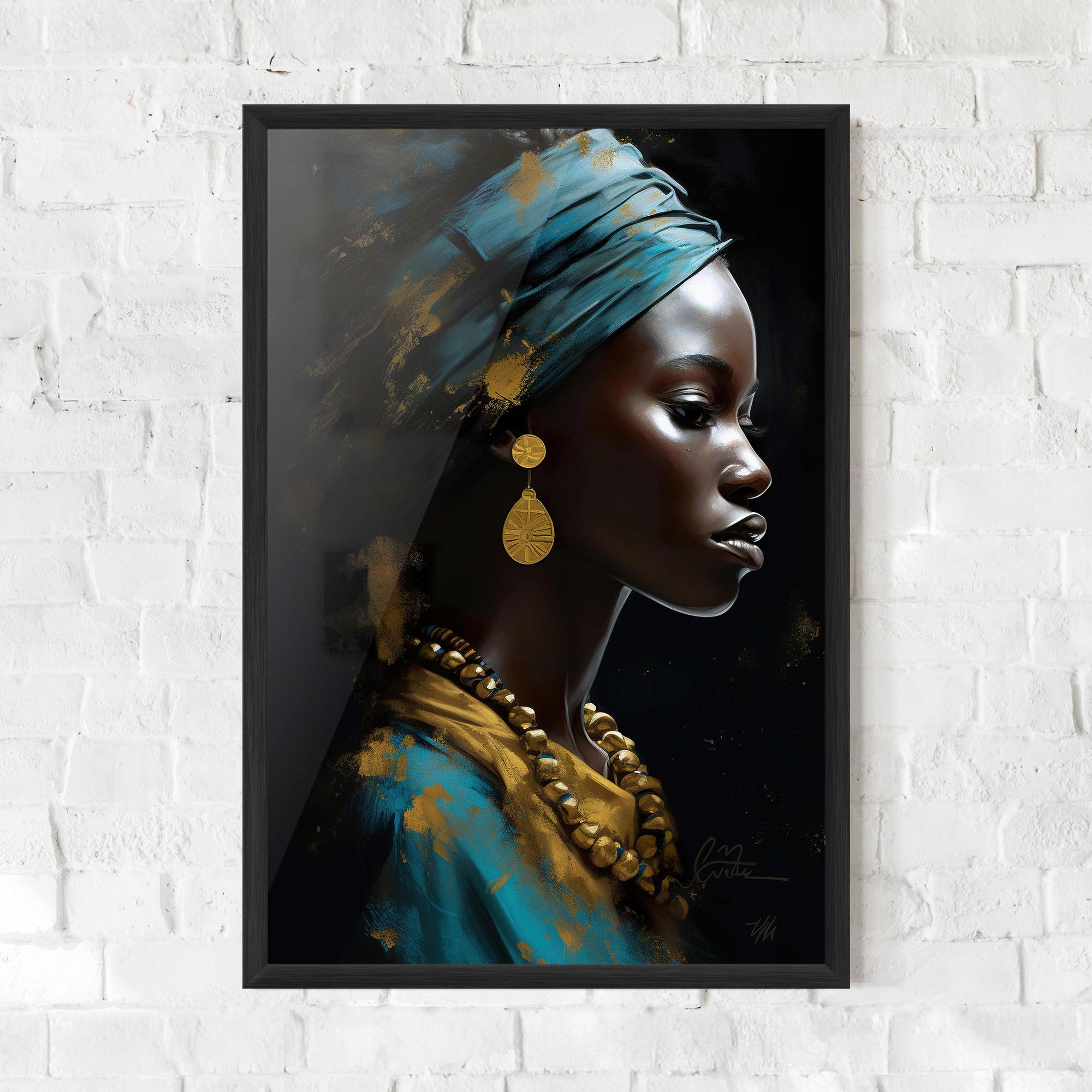 Poster Înrămat Blue Turban mockup 0