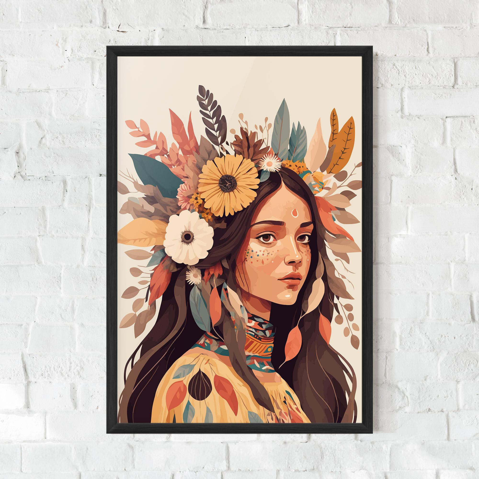Poster Înrămat Boho Girl mockup 0