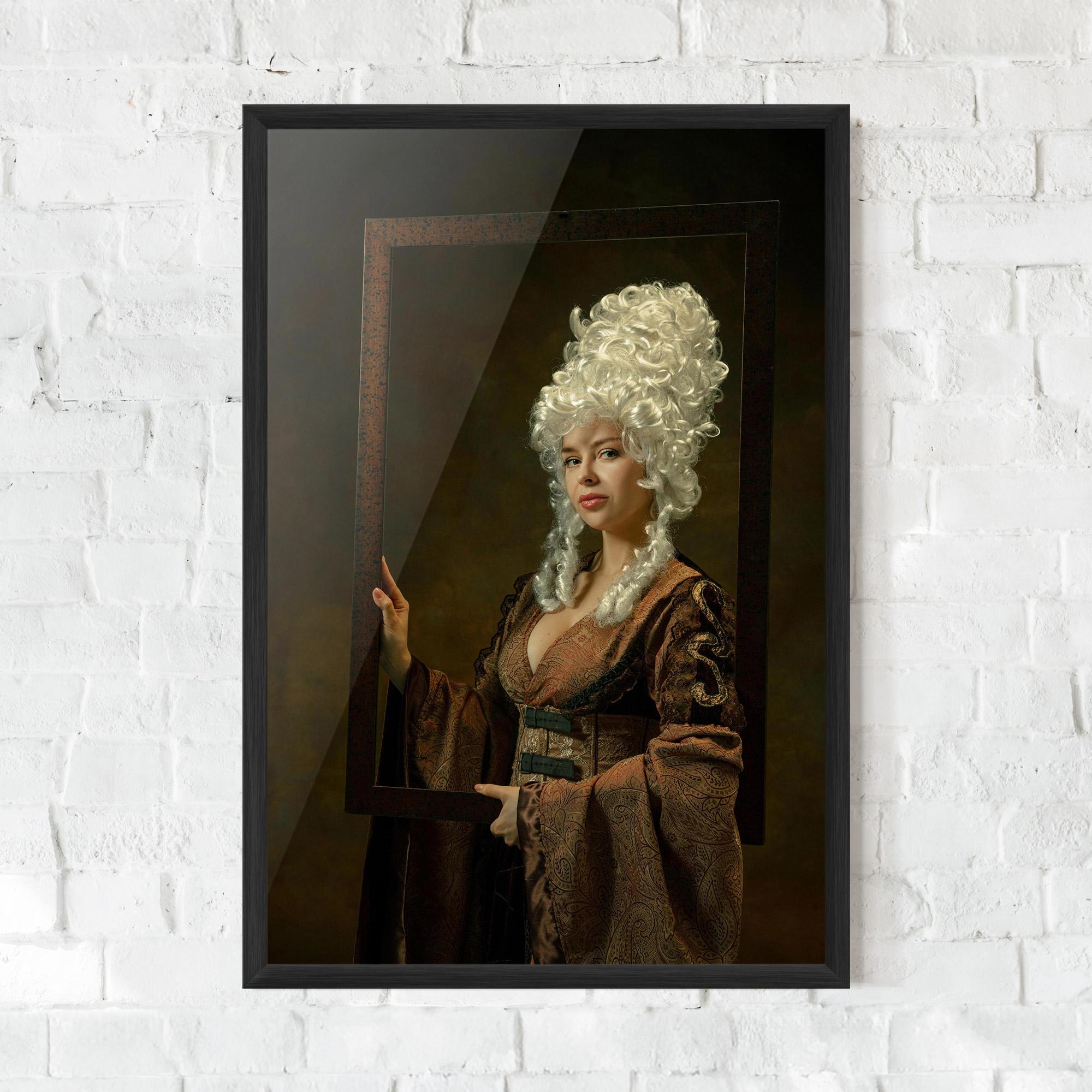 Poster Înrămat Medieval Young Woman mockup 0