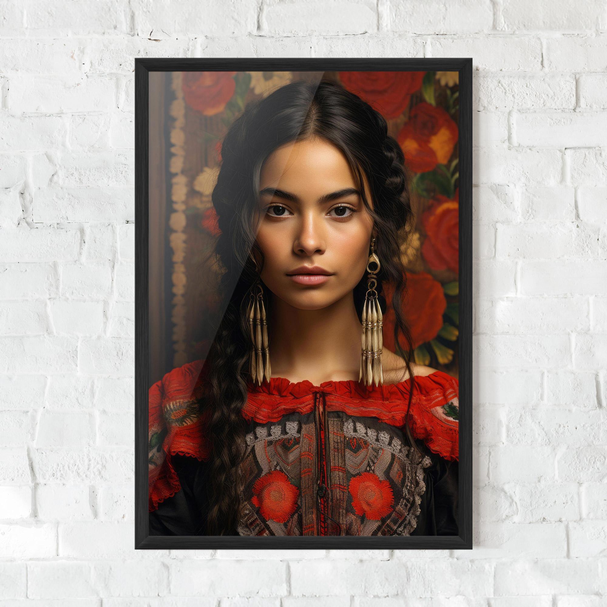 Poster Înrămat Mexican Traditional Dress mockup 0