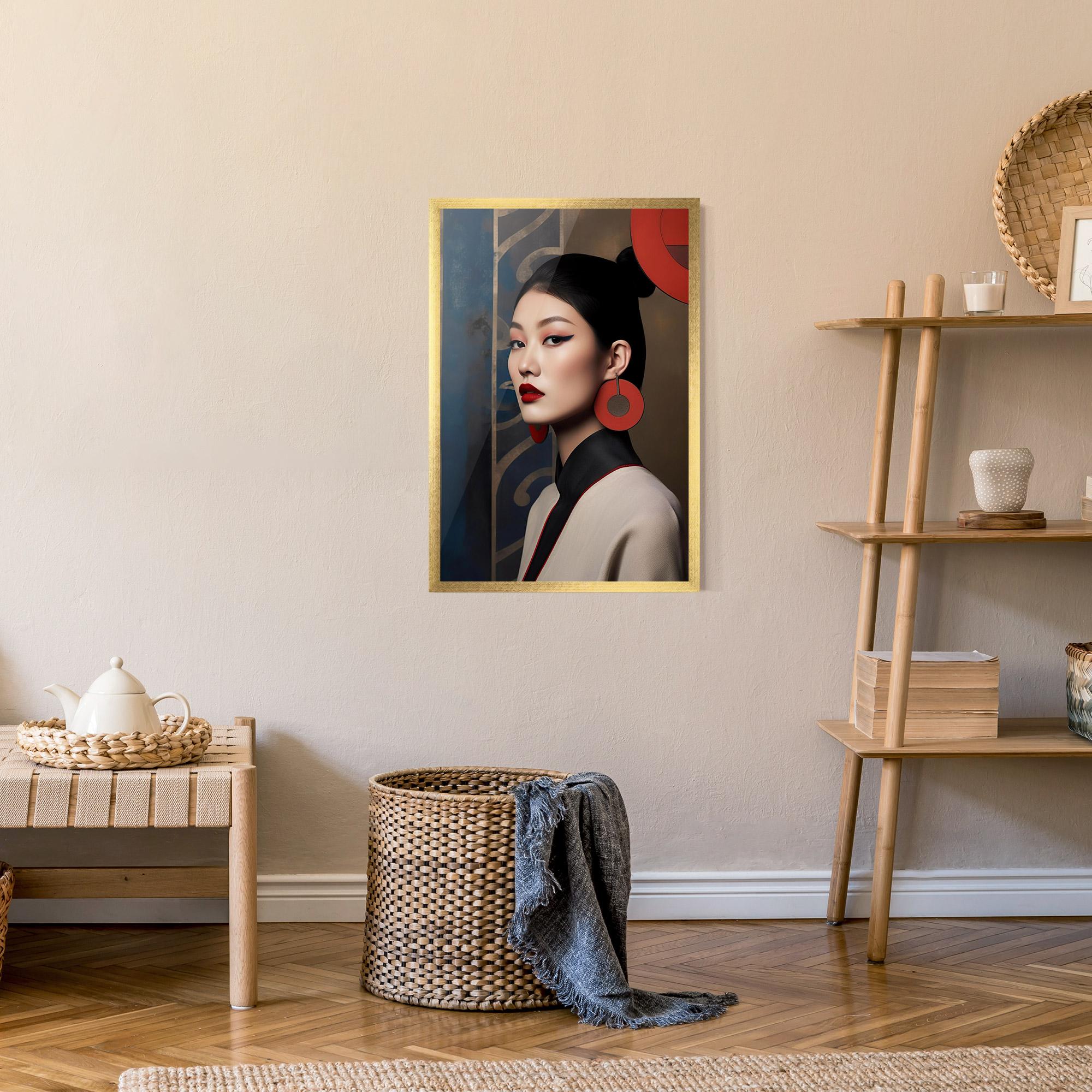 Poster Înrămat Asian Big Earrings mockup 9