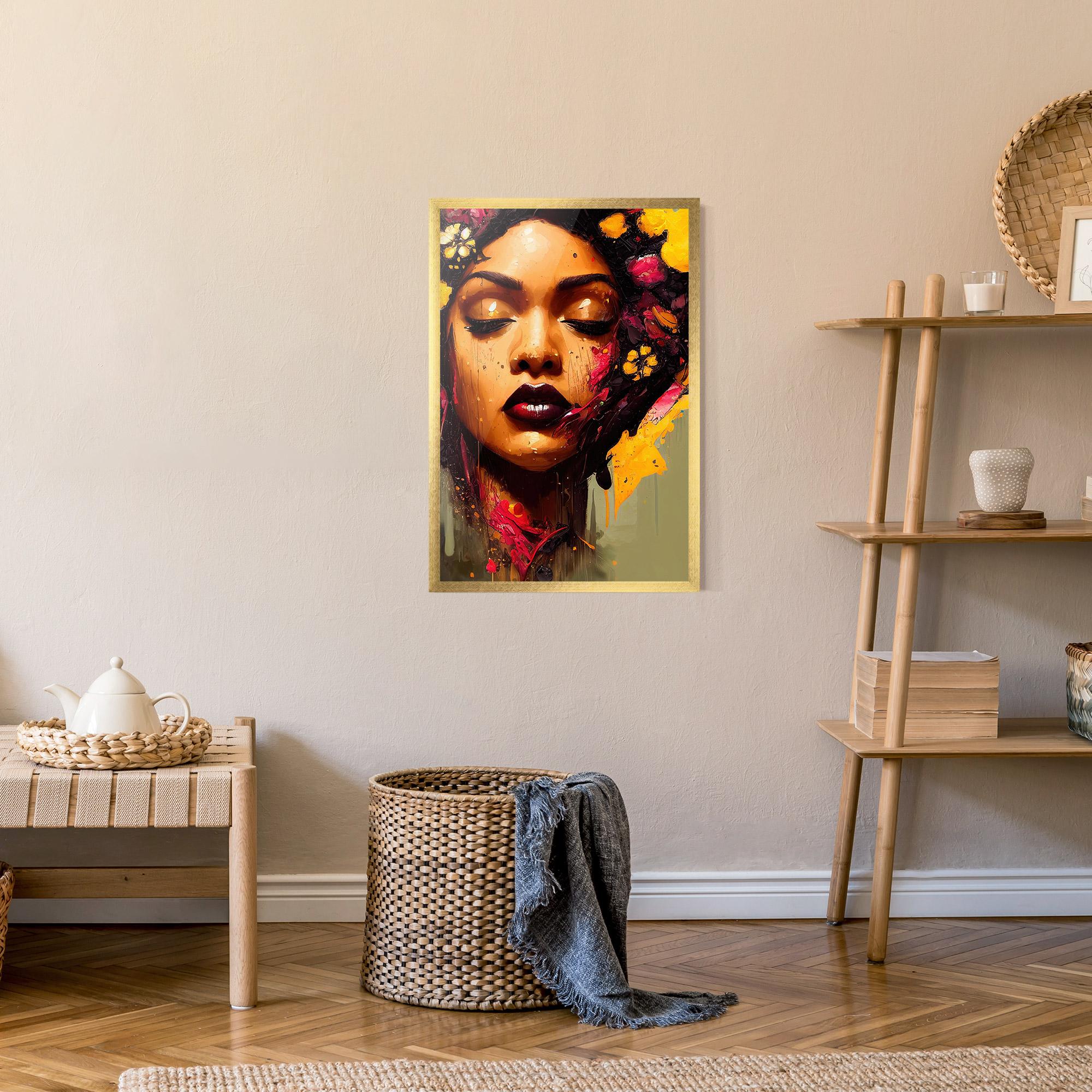 Poster Înrămat Ebony Woman mockup 9