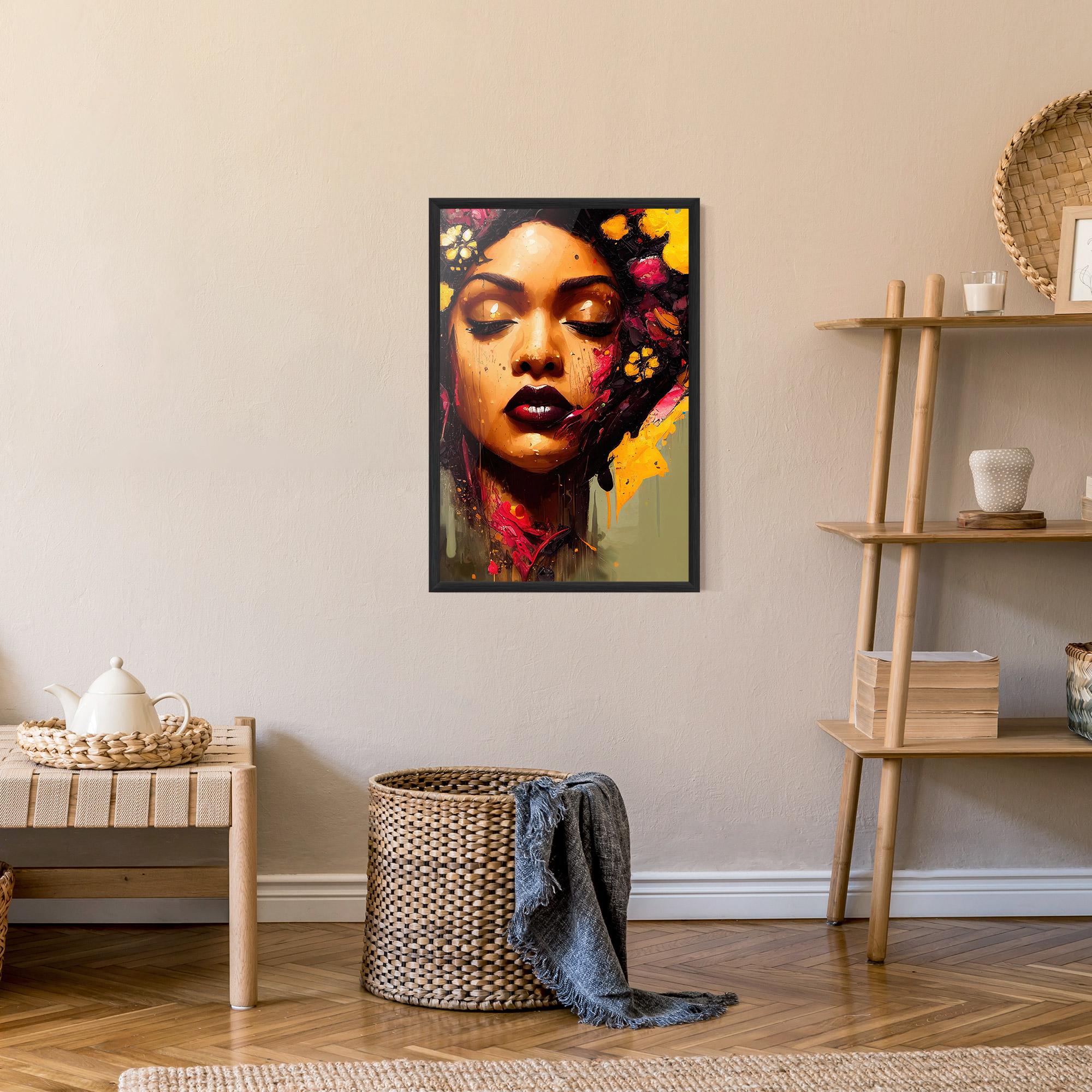 Poster Înrămat Ebony Woman mockup 9