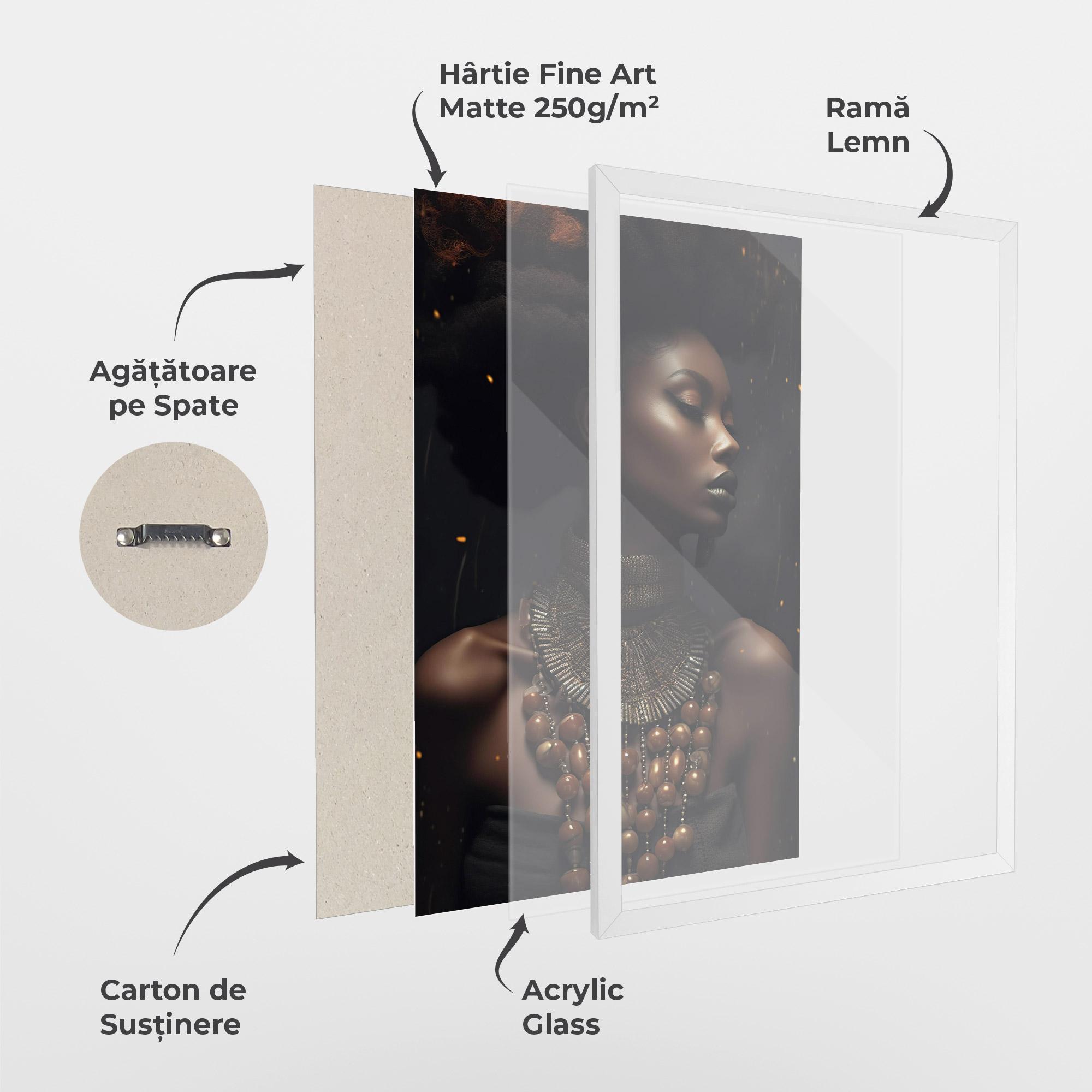 Poster Înrămat African Orange Necklace mockup 1