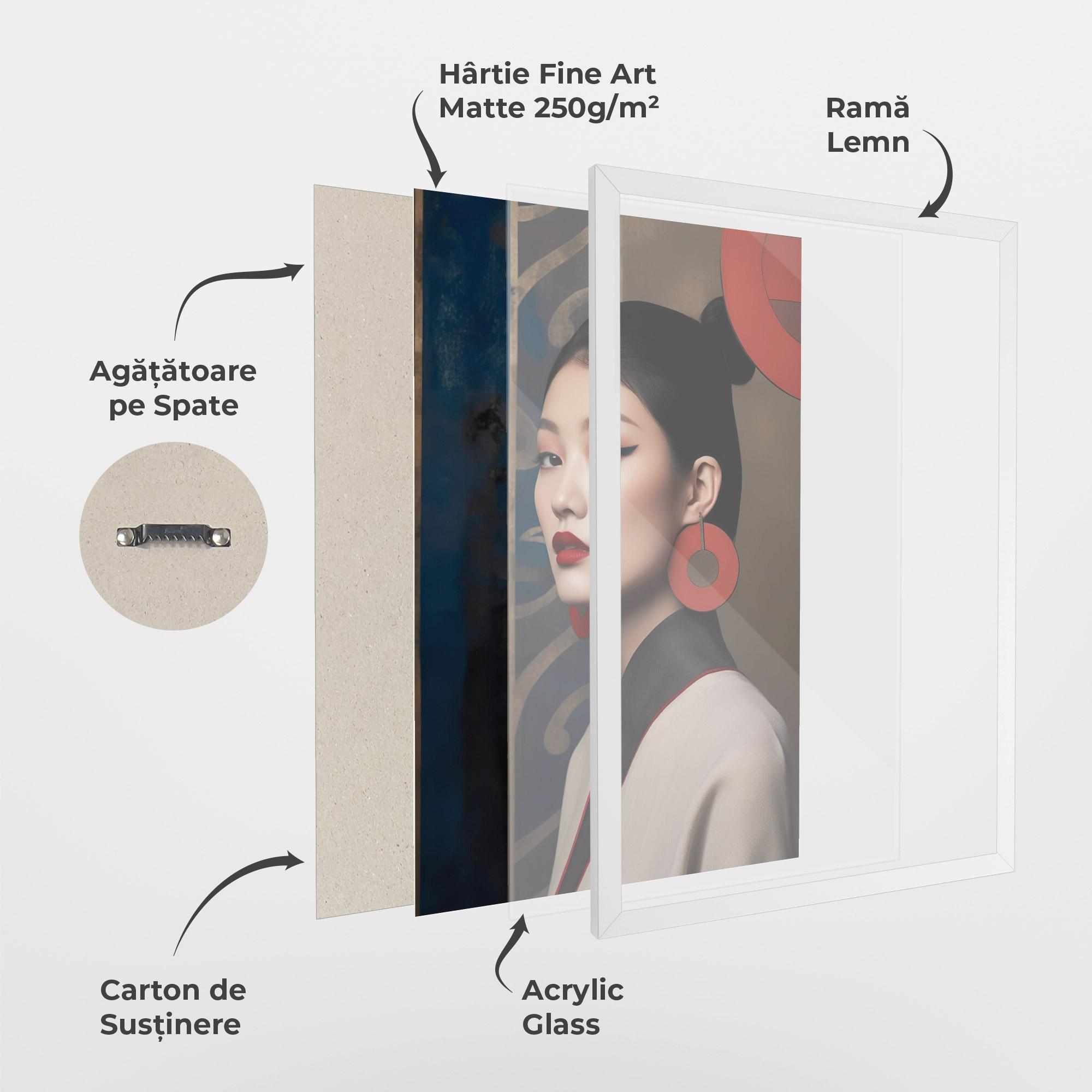 Poster Înrămat Asian Big Earrings mockup 1