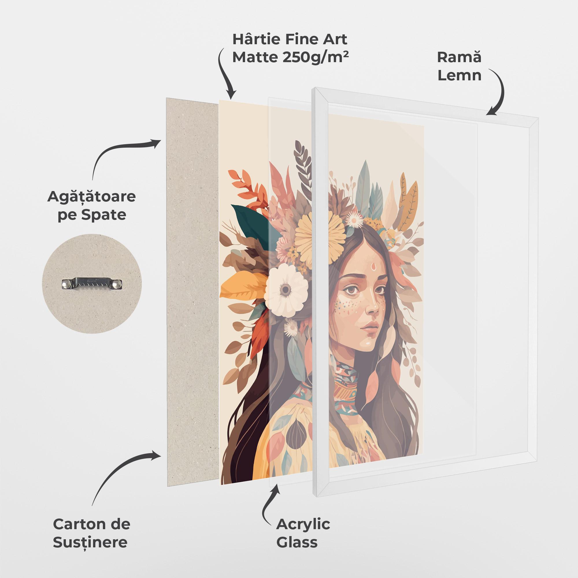Poster Înrămat Boho Girl mockup 1