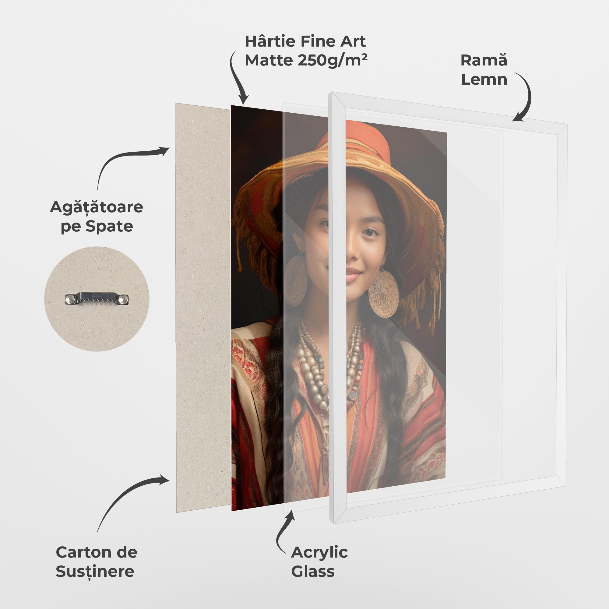 Poster Înrămat Colorful Earrings And Hat mockup 1