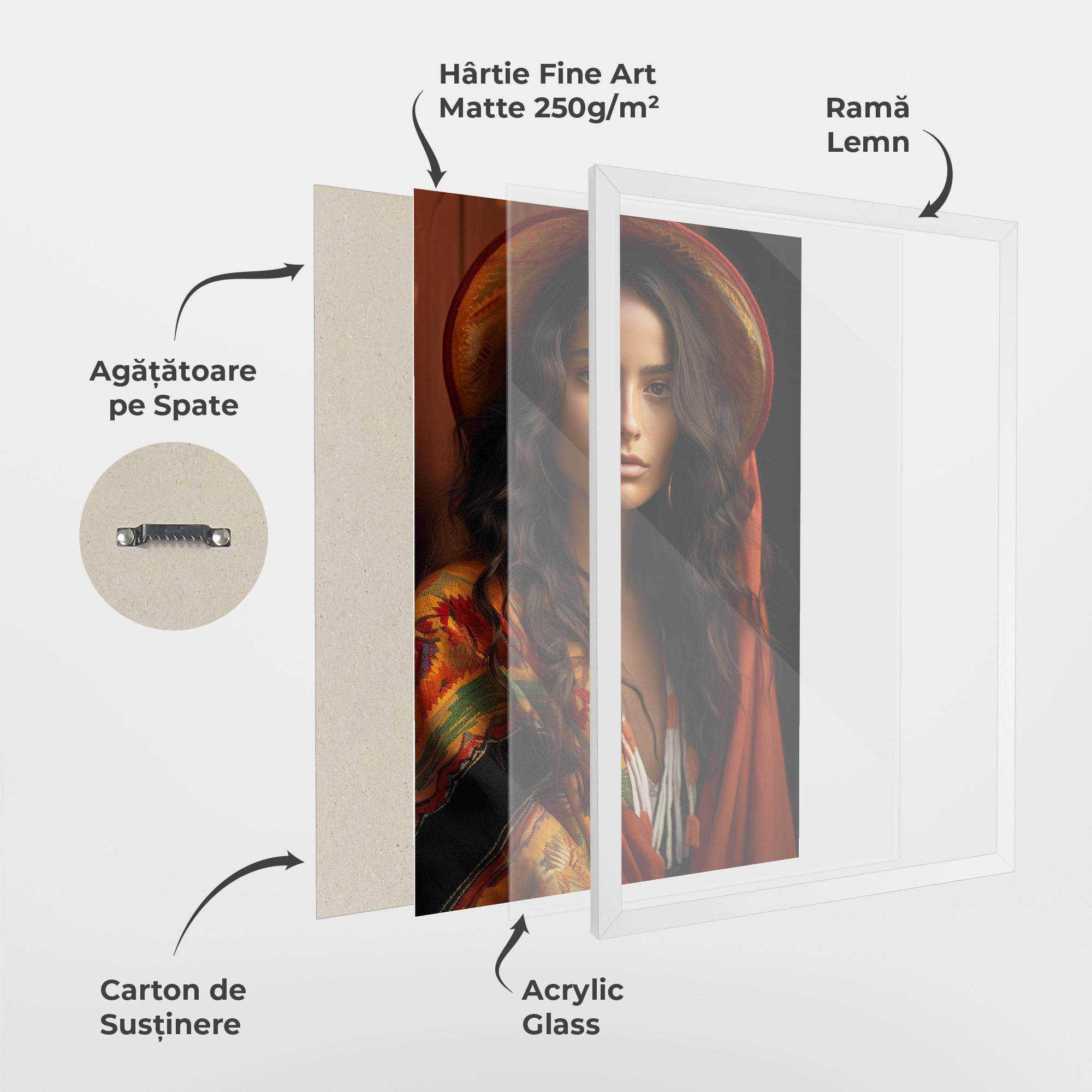 Poster Înrămat Colorful Hat And Scarf mockup 1