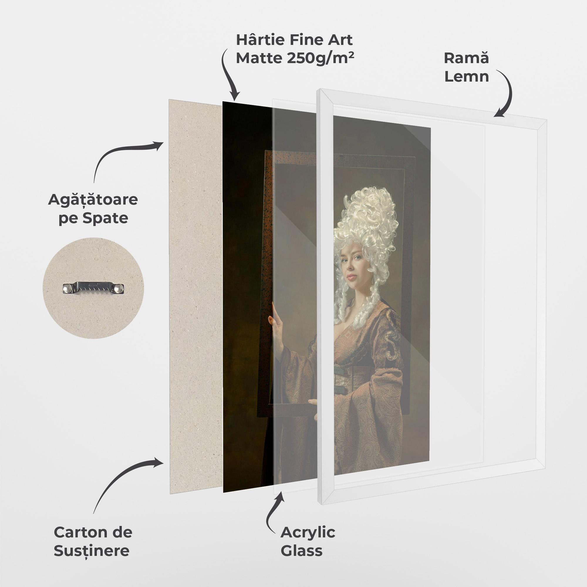 Poster Înrămat Medieval Young Woman mockup 1