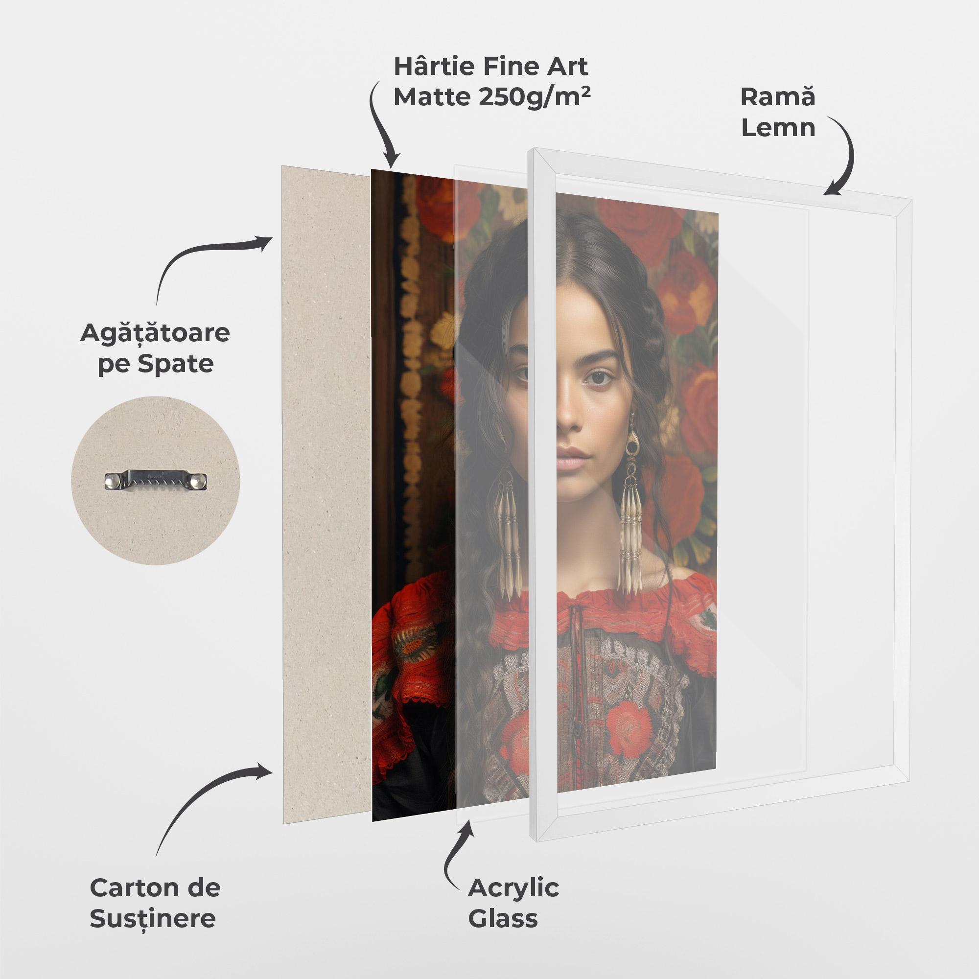 Poster Înrămat Mexican Traditional Dress mockup 1