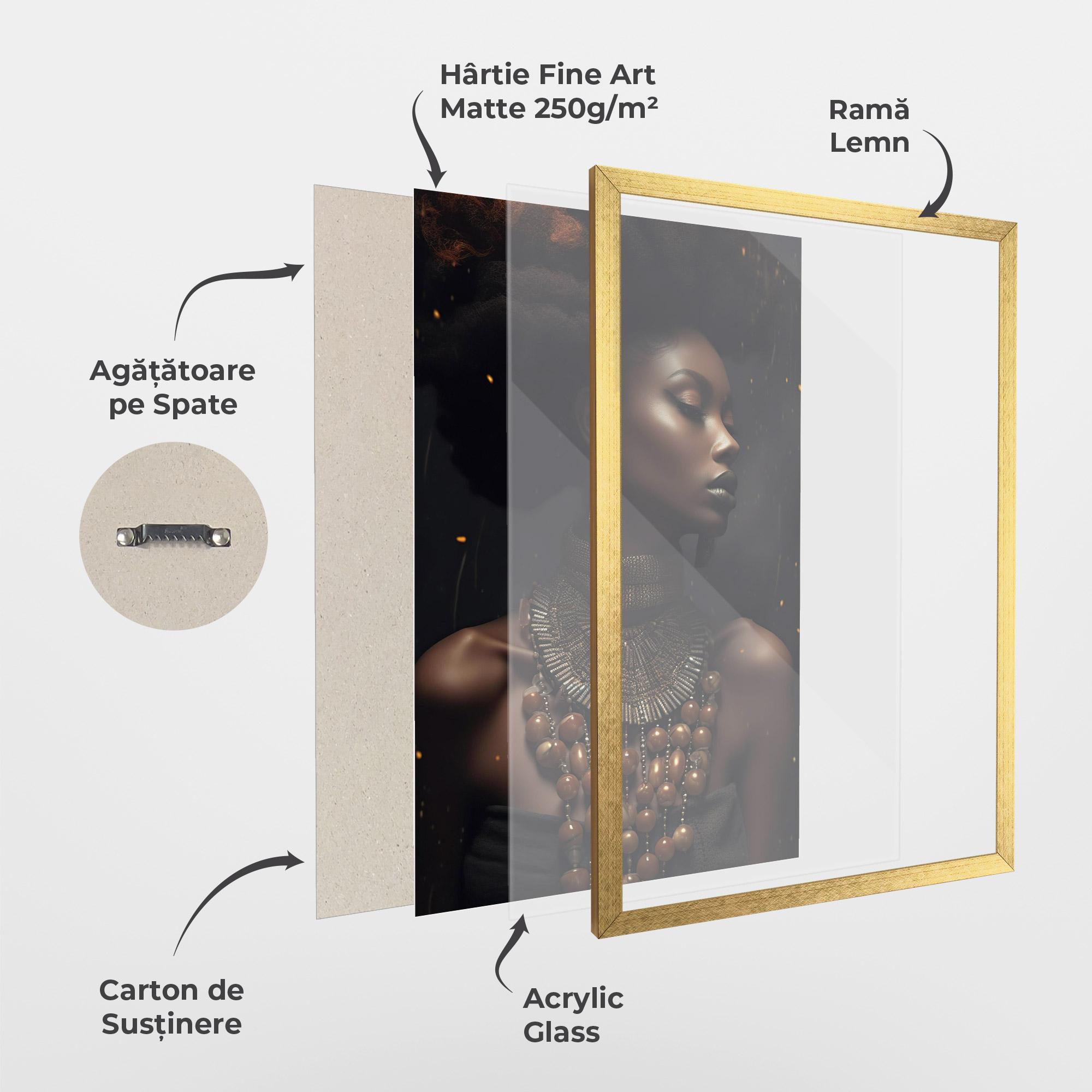 Poster Înrămat African Orange Necklace mockup 1