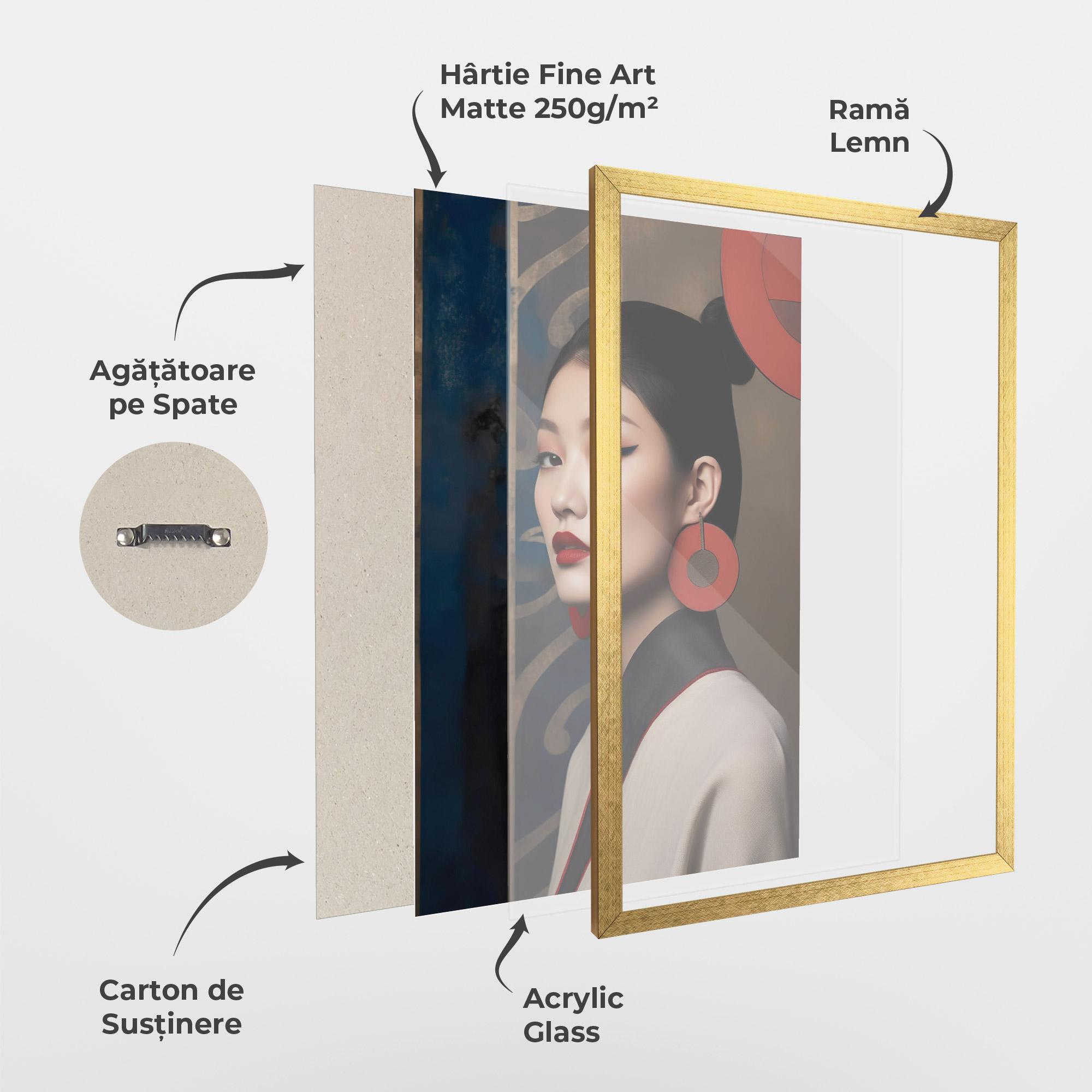 Poster Înrămat Asian Big Earrings mockup 1