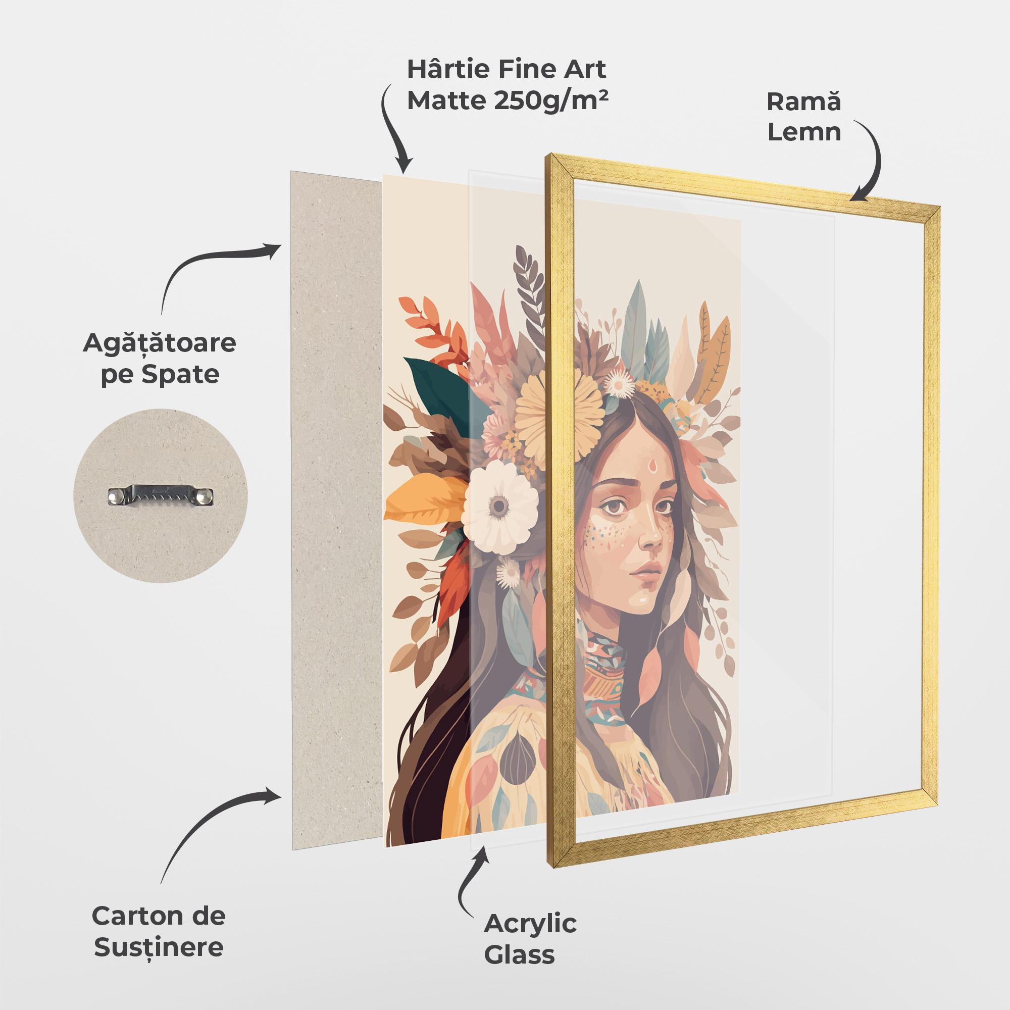 Poster Înrămat Boho Girl mockup 1
