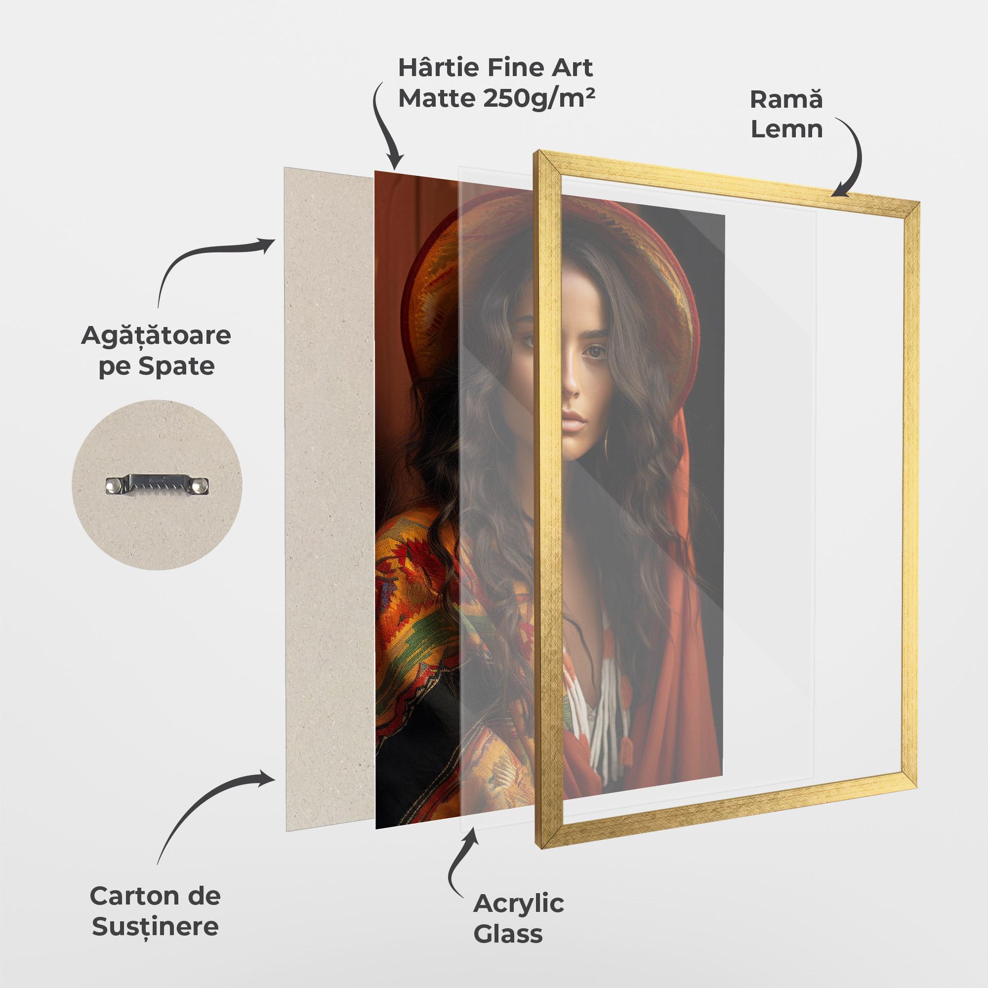 Poster Înrămat Colorful Hat And Scarf mockup 1