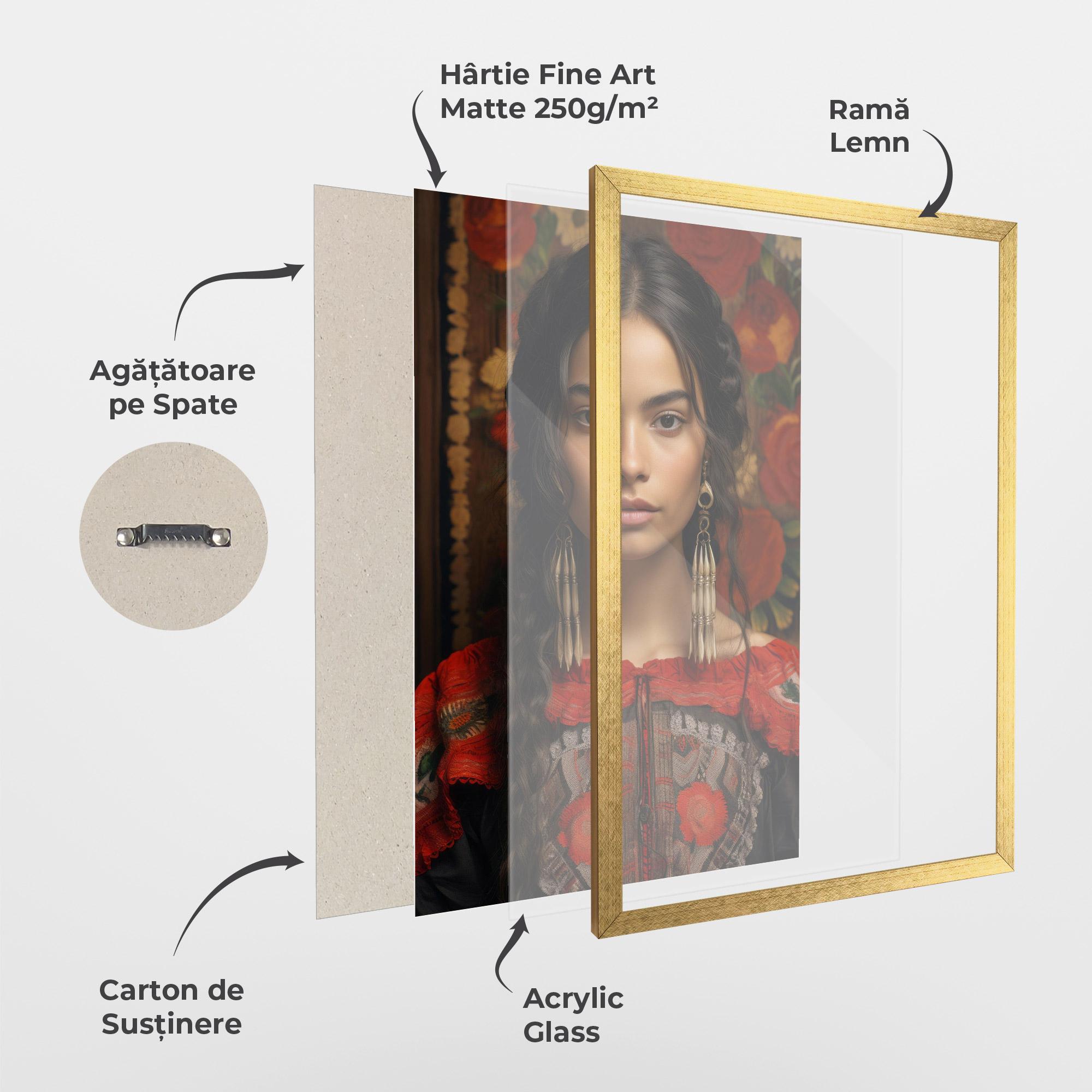 Poster Înrămat Mexican Traditional Dress mockup 1