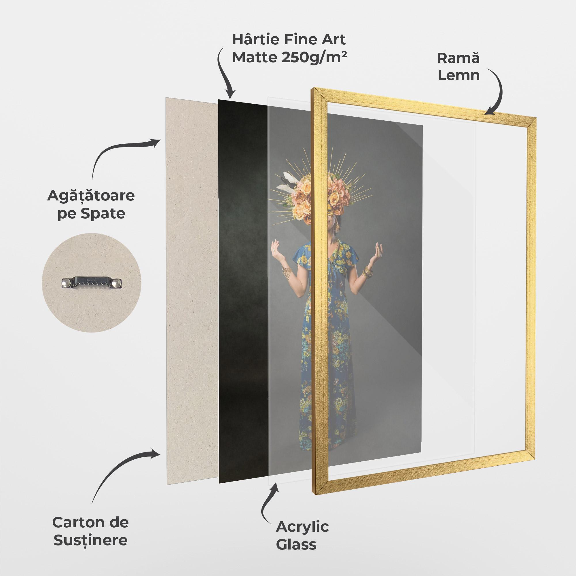 Poster Înrămat Sugar Skull Makeup mockup 1