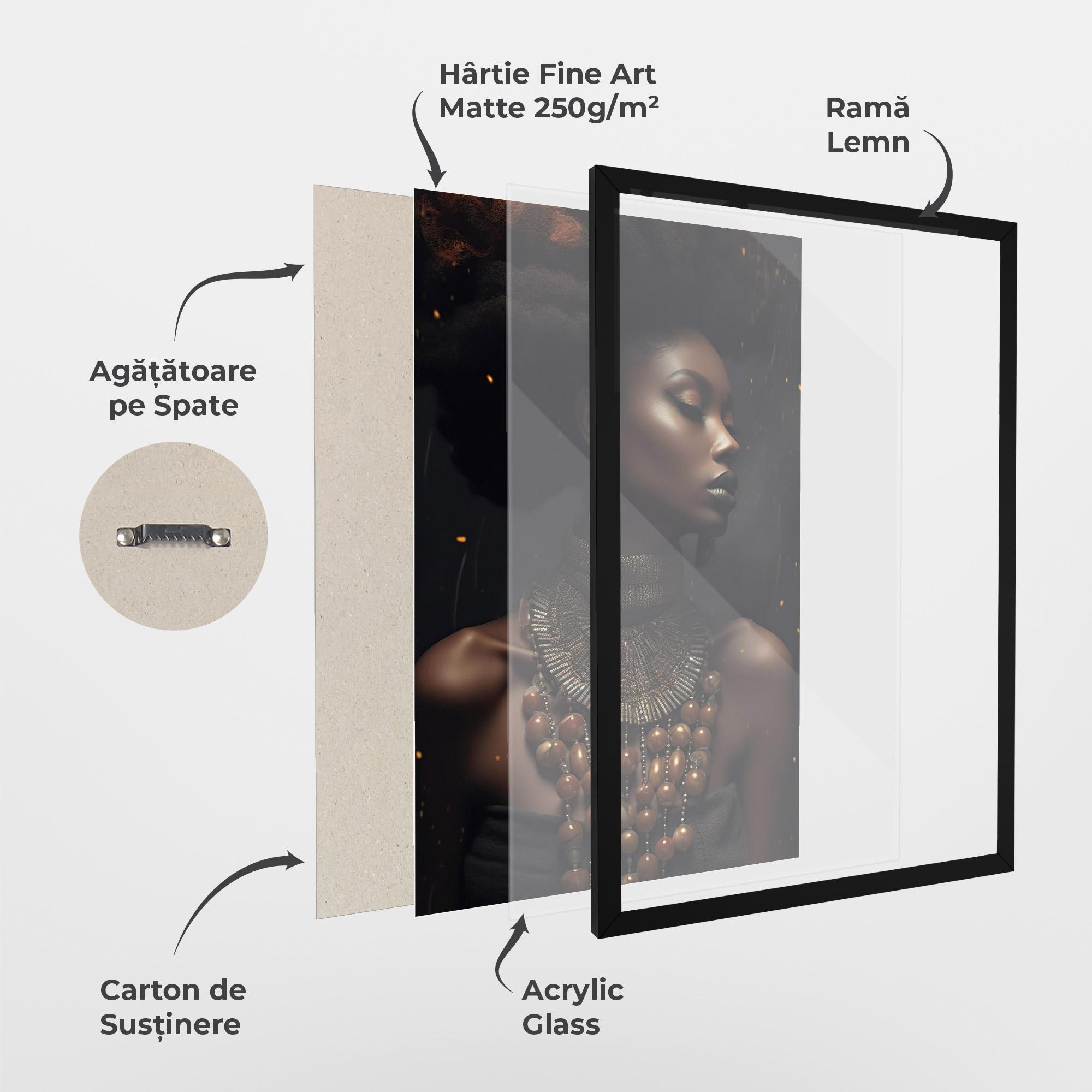 Poster Înrămat African Orange Necklace mockup 1