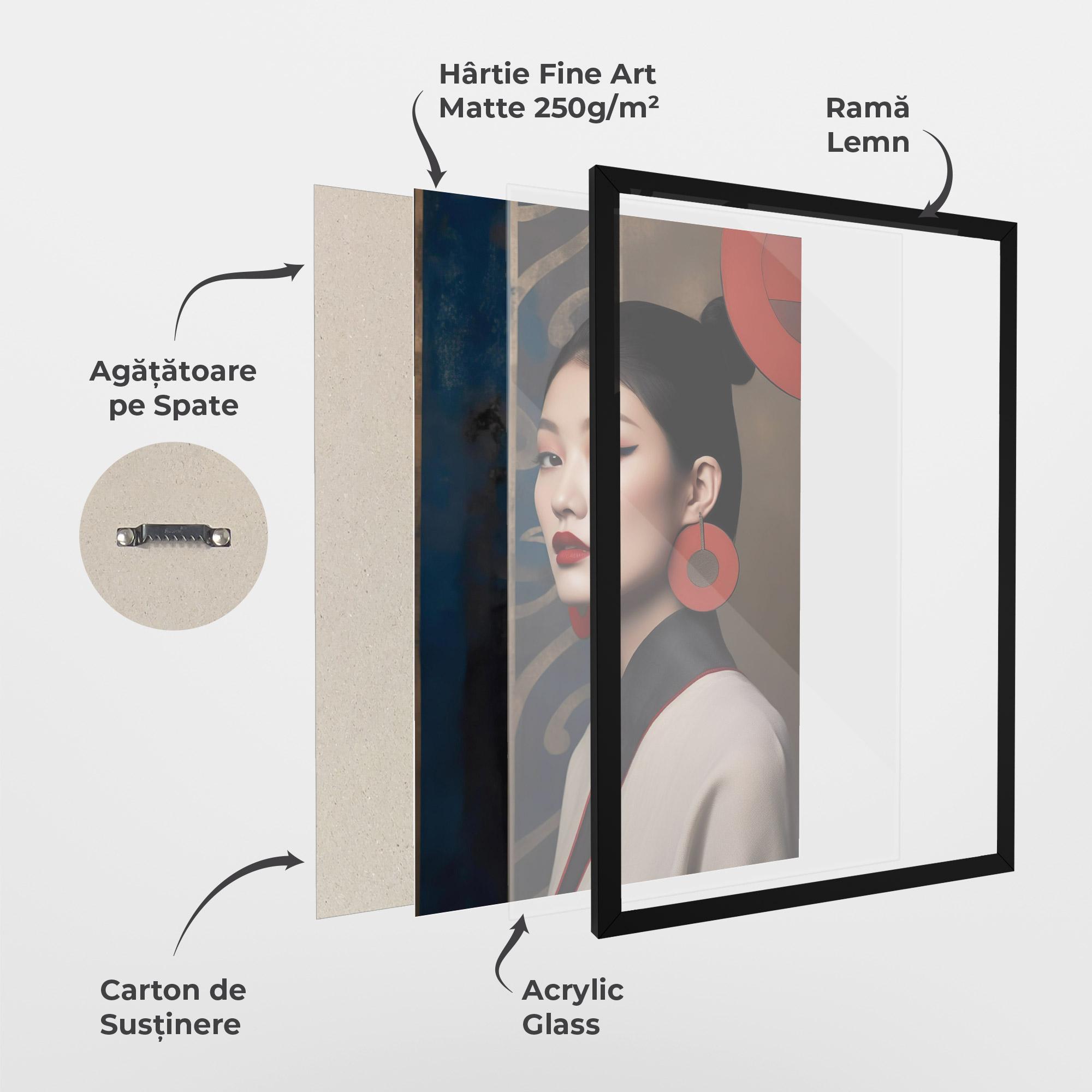 Poster Înrămat Asian Big Earrings mockup 1