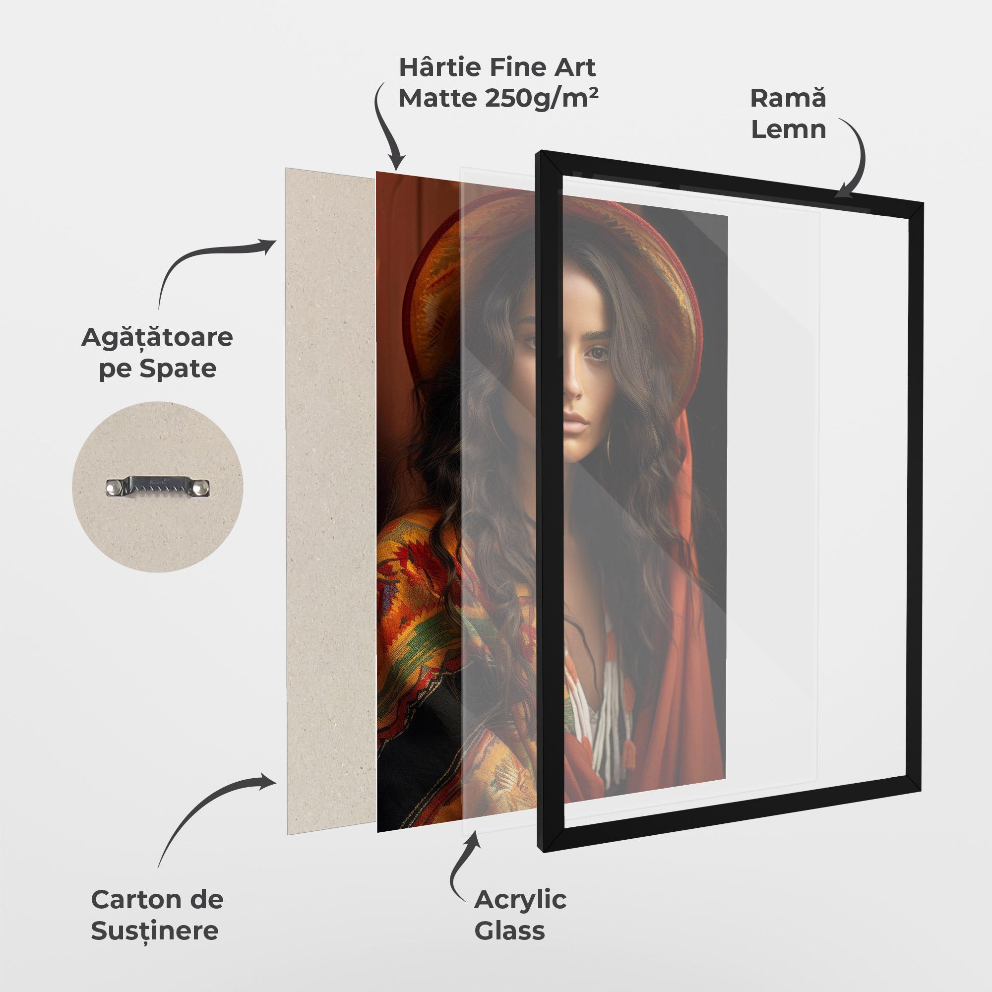 Poster Înrămat Colorful Hat And Scarf mockup 1