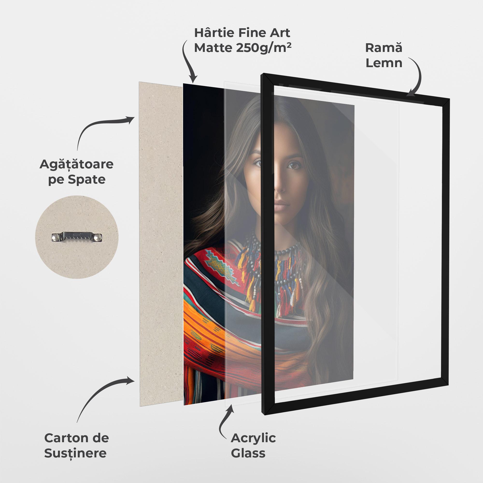 Poster Înrămat Colorful Scarf mockup 1