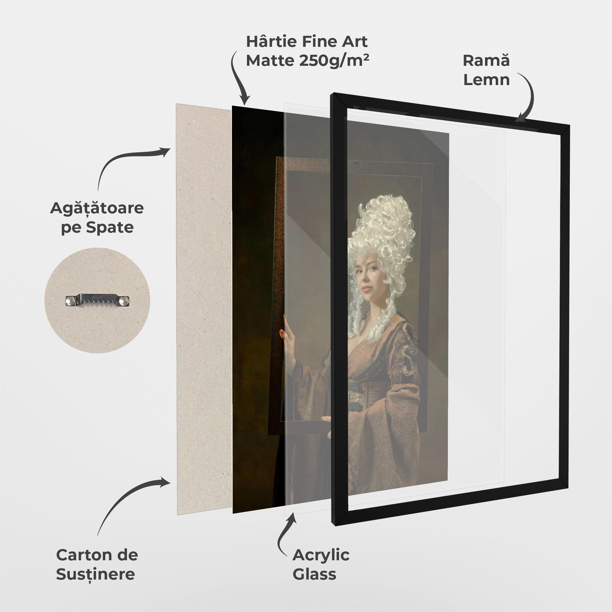 Poster Înrămat Medieval Young Woman mockup 1