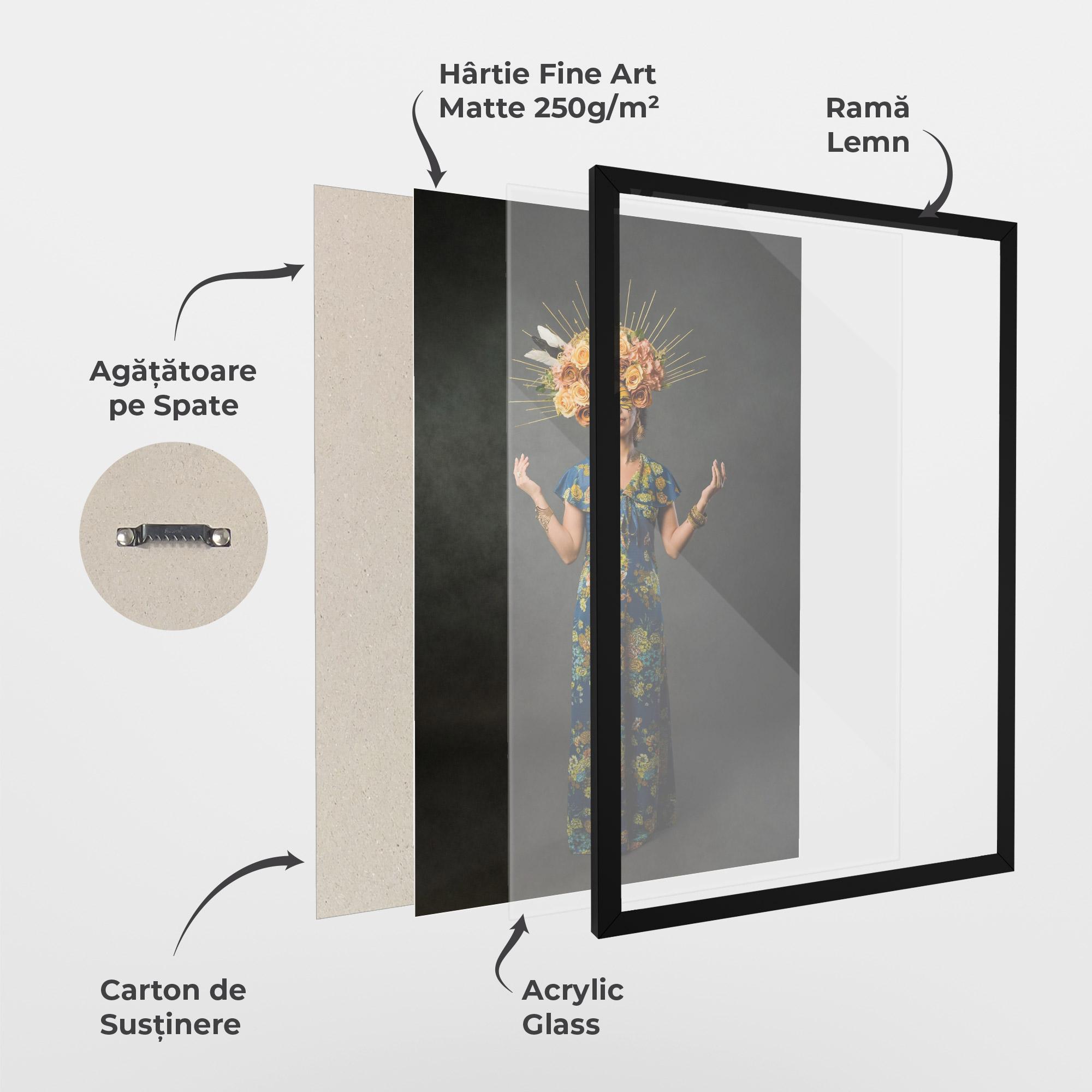 Poster Înrămat Sugar Skull Makeup mockup 1