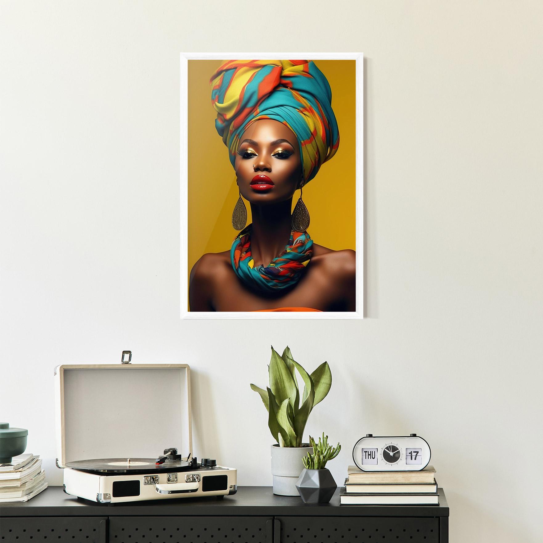 Poster Înrămat African Yellow Portrait mockup 2