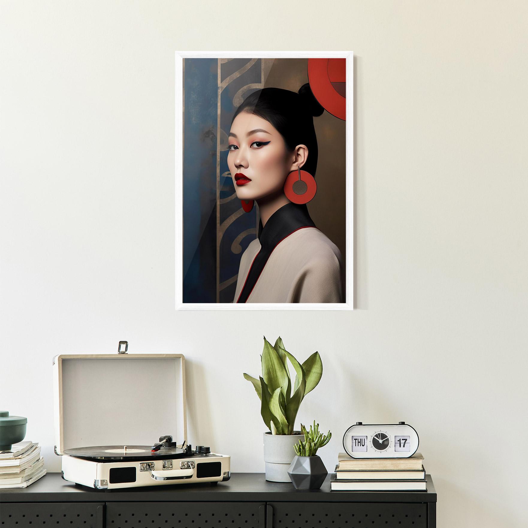 Poster Înrămat Asian Big Earrings mockup 2