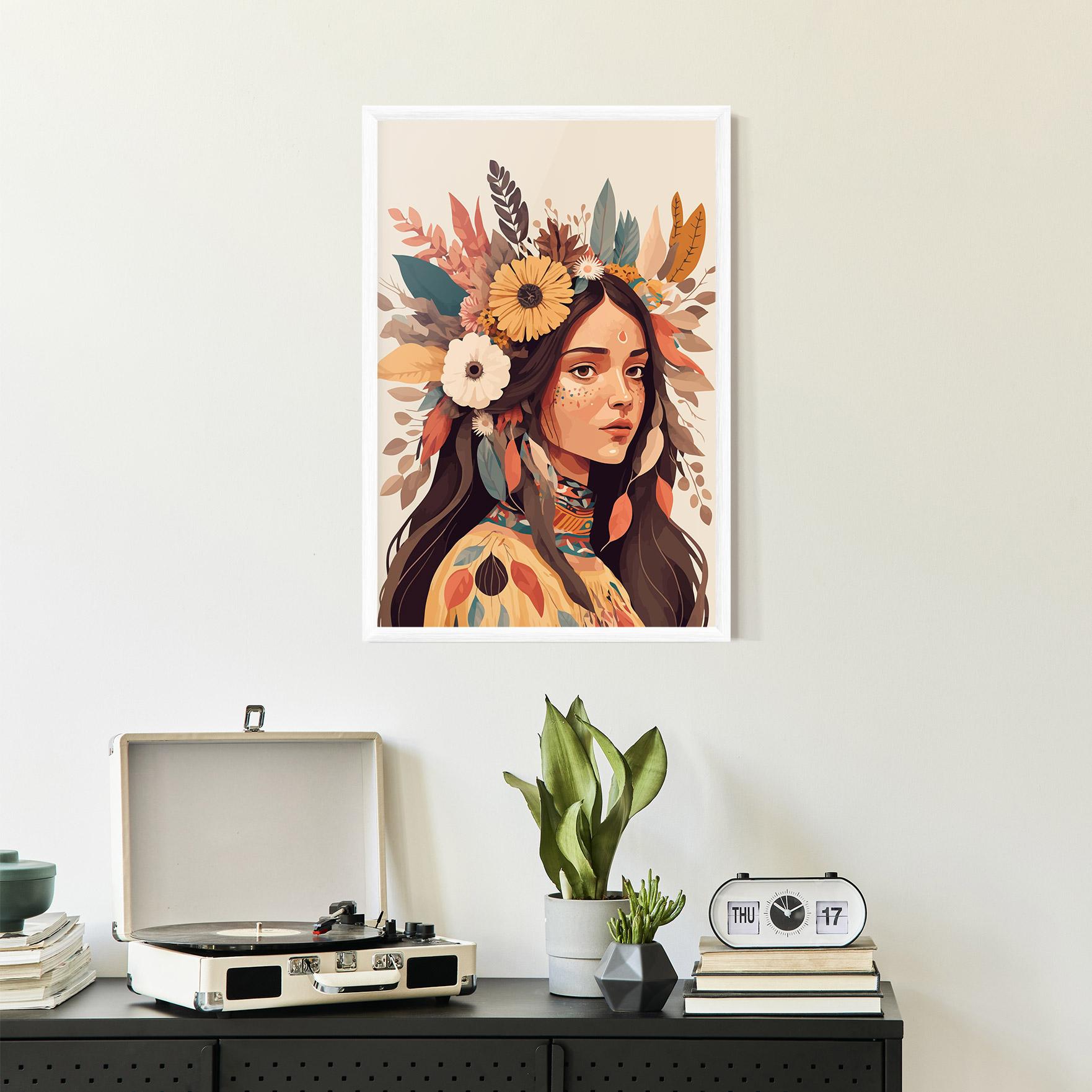 Poster Înrămat Boho Girl mockup 2