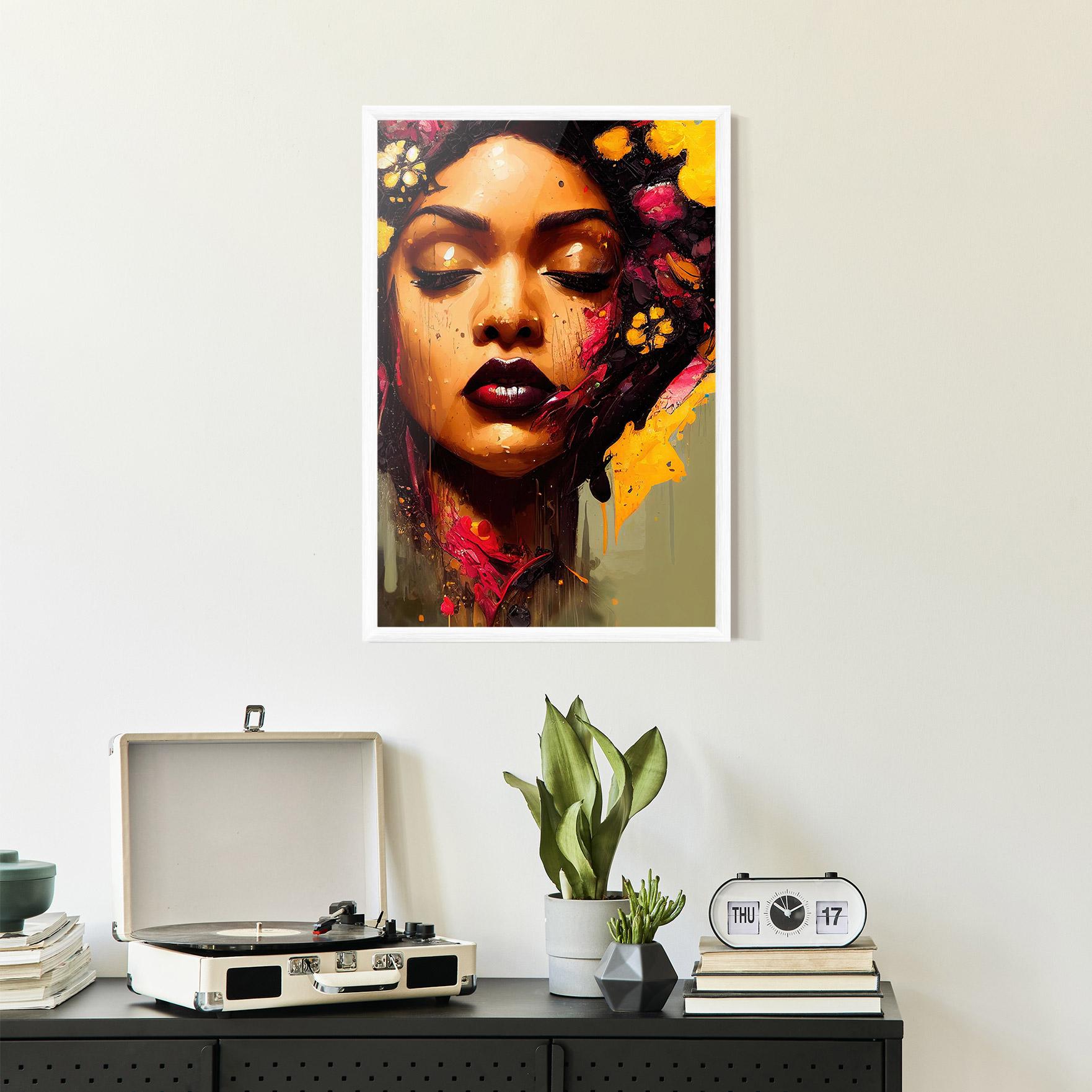 Poster Înrămat Ebony Woman mockup 2