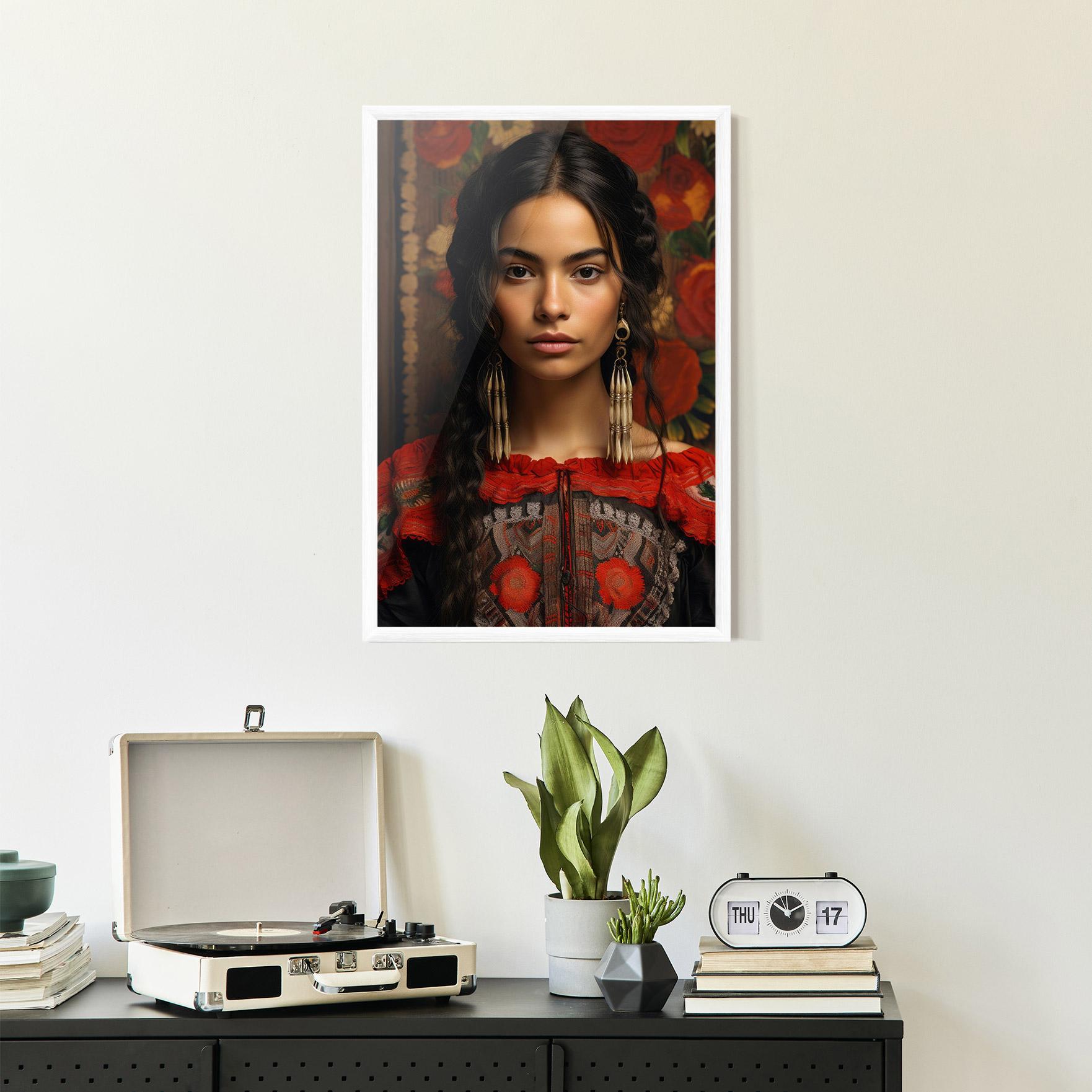 Poster Înrămat Mexican Traditional Dress mockup 2