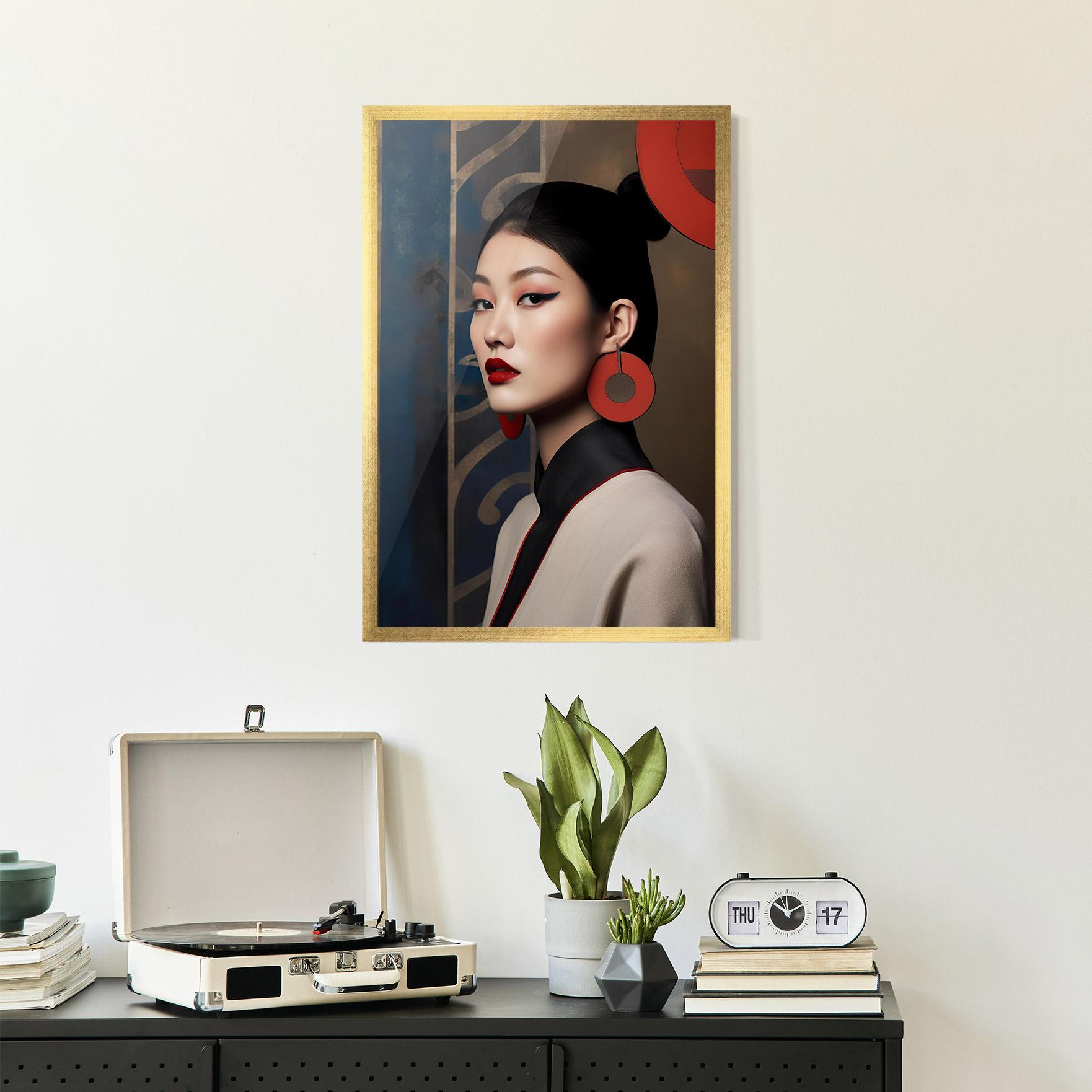 Poster Înrămat Asian Big Earrings mockup 2
