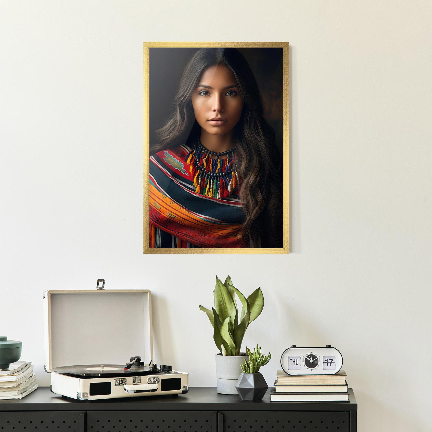 Poster Înrămat Colorful Scarf mockup 2