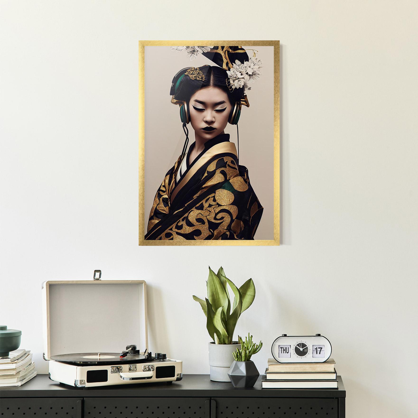 Poster Înrămat Kimono Headphones mockup 2