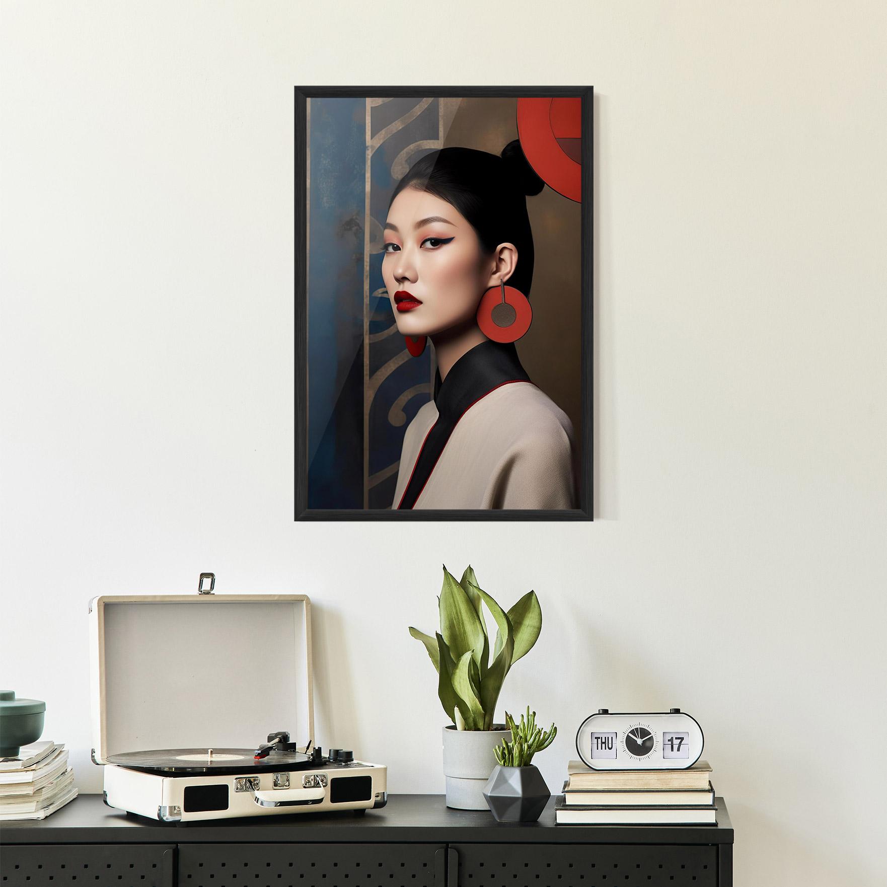 Poster Înrămat Asian Big Earrings mockup 2