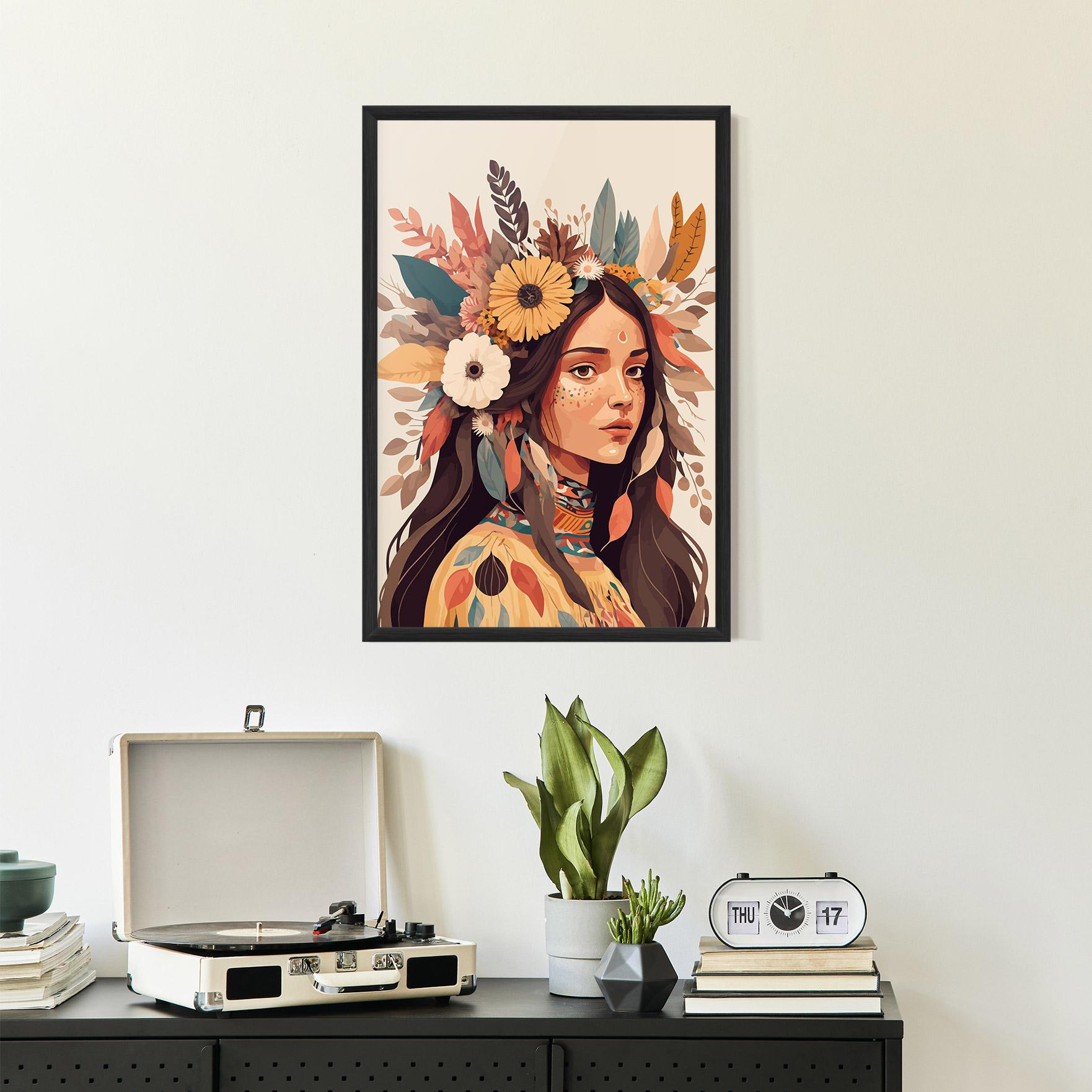 Poster Înrămat Boho Girl mockup 2