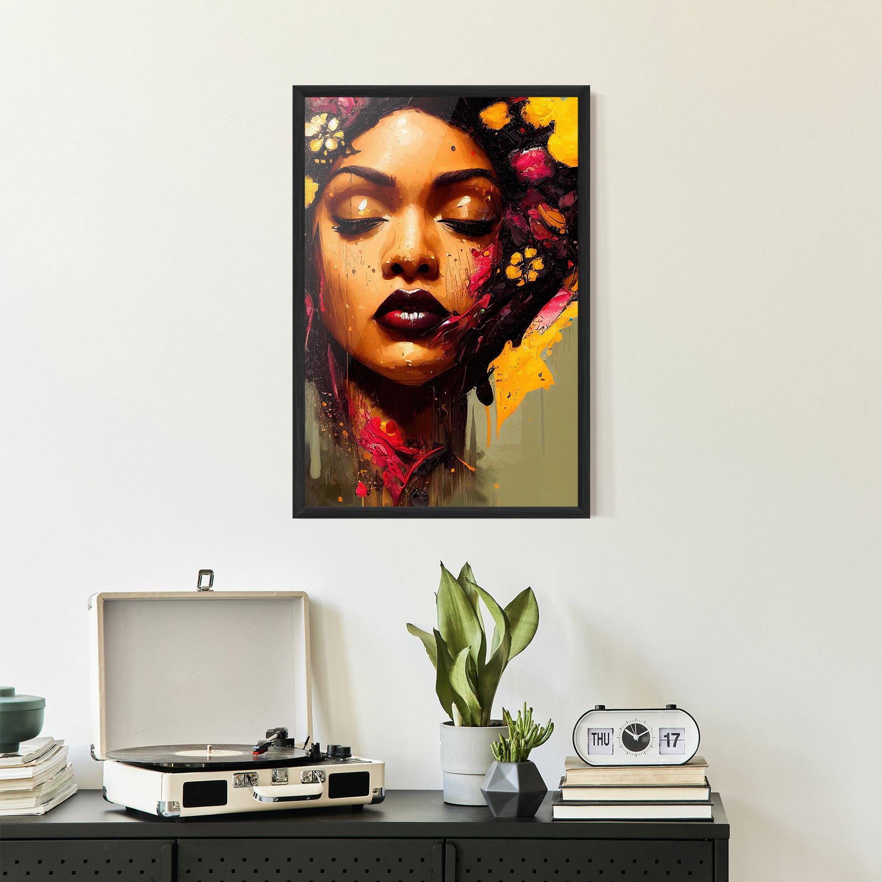 Poster Înrămat Ebony Woman mockup 2