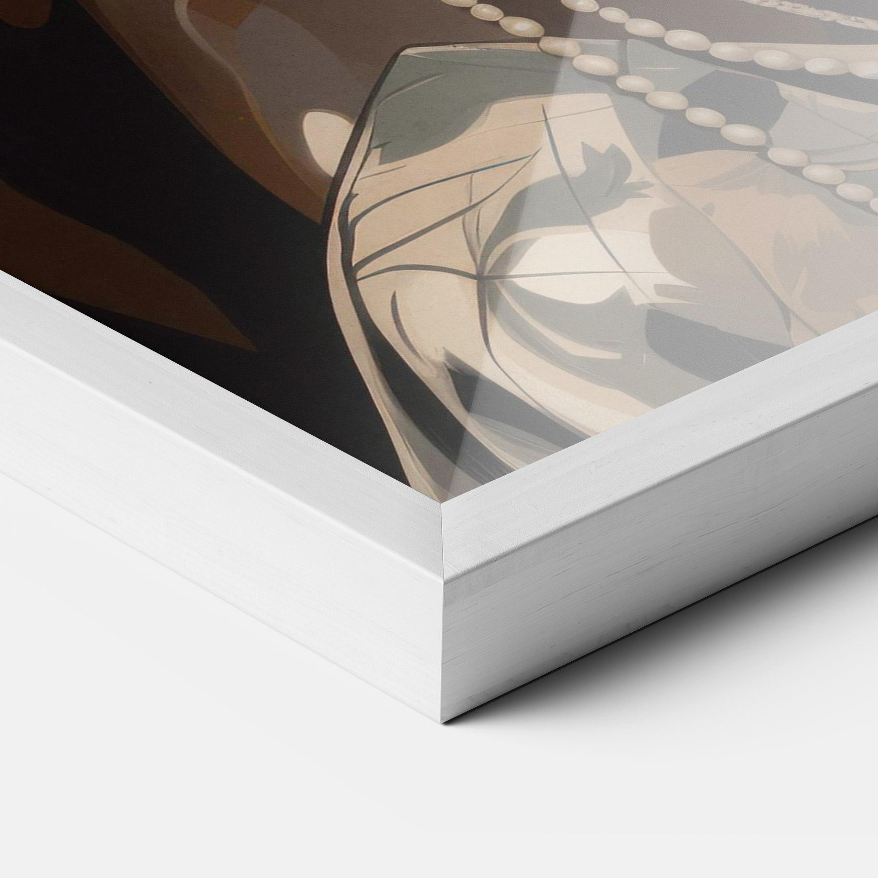 Poster Înrămat African Woman On Cream mockup 3