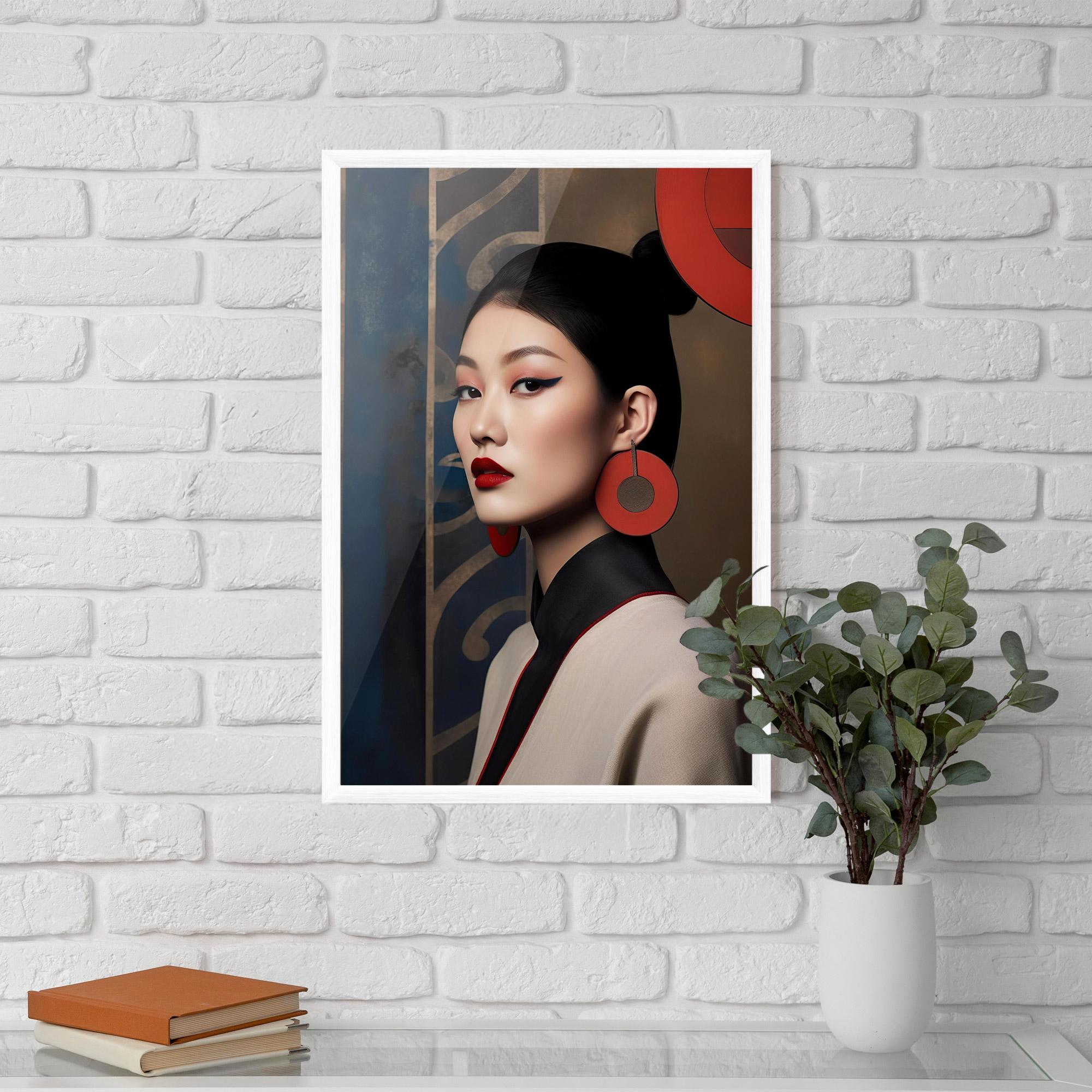 Poster Înrămat Asian Big Earrings mockup 5