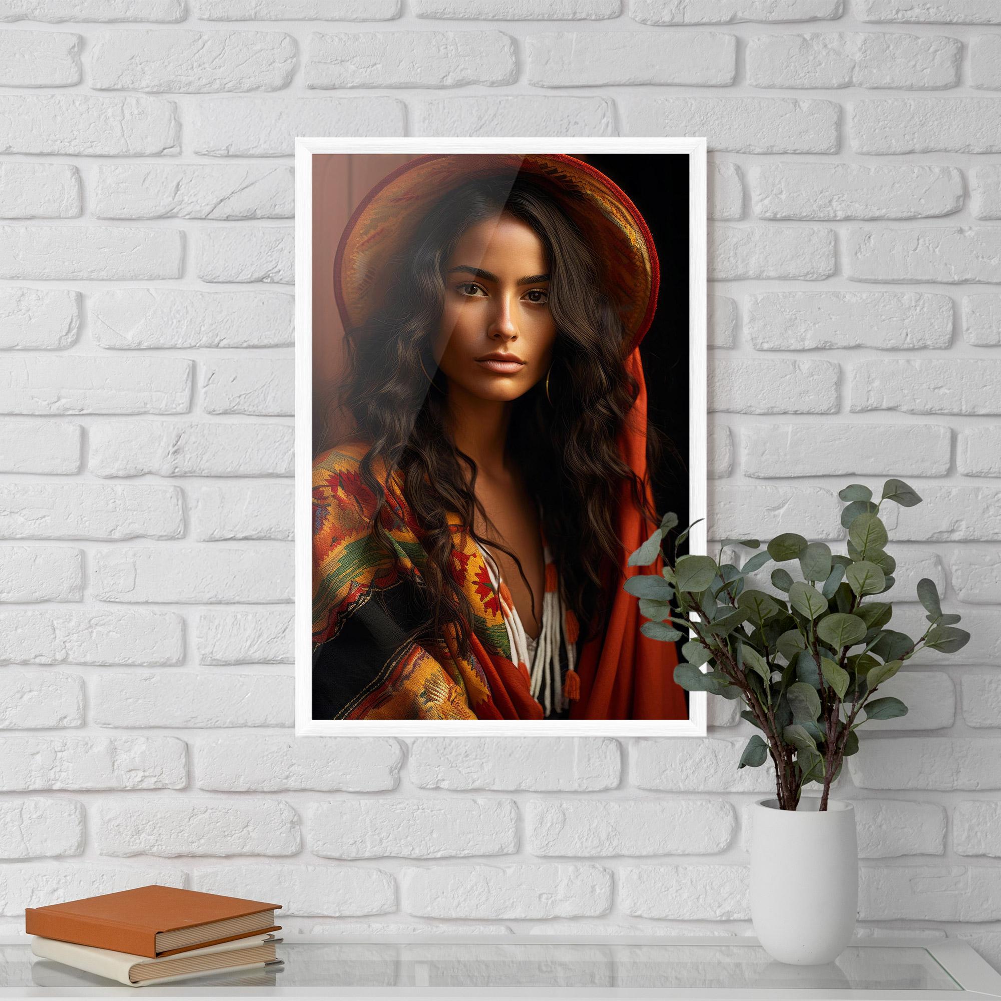 Poster Înrămat Colorful Hat And Scarf mockup 5