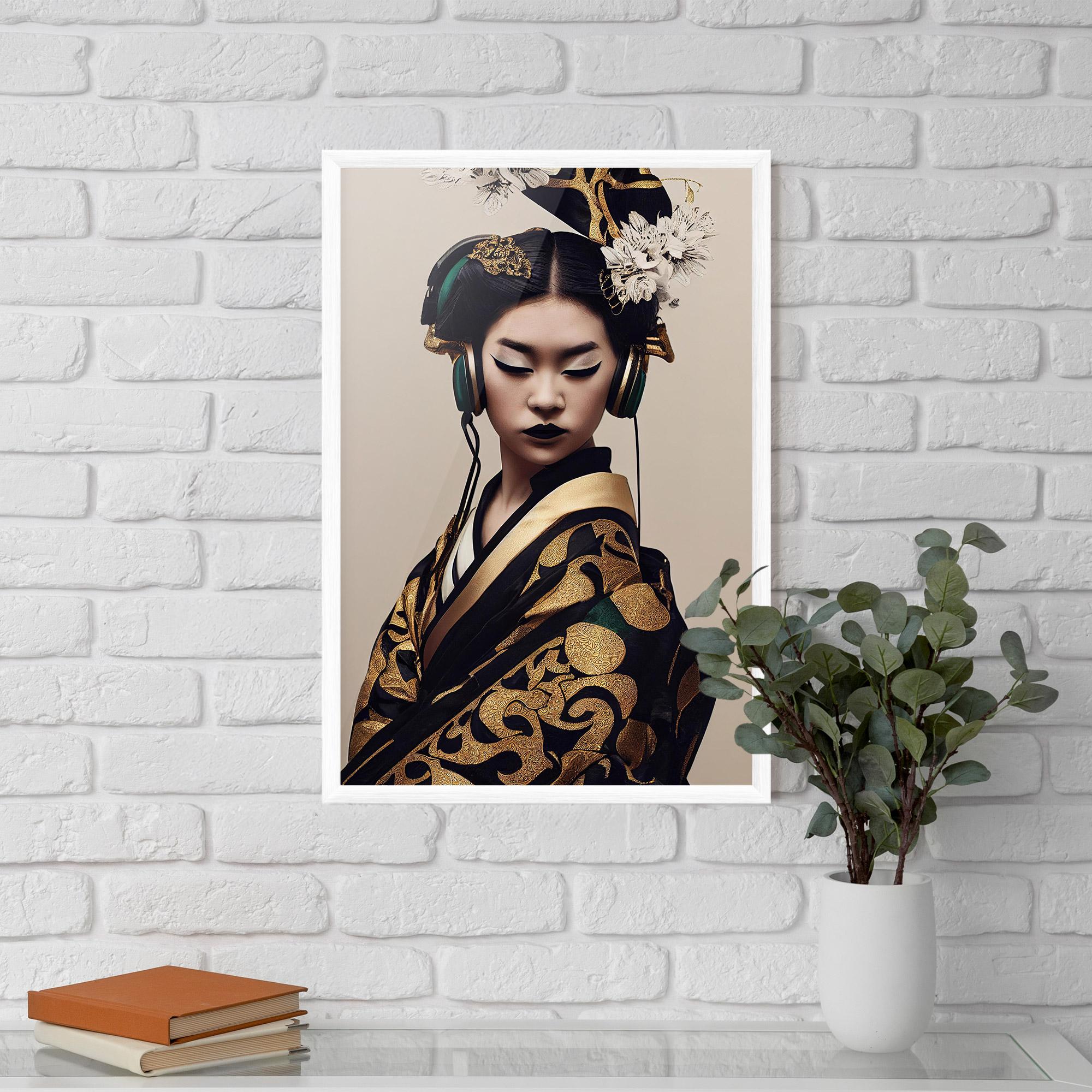 Poster Înrămat Kimono Headphones mockup 5