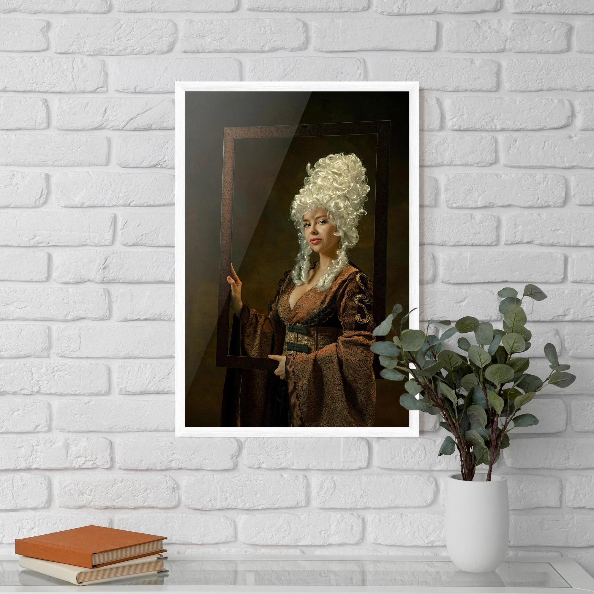 Poster Înrămat Medieval Young Woman mockup 5