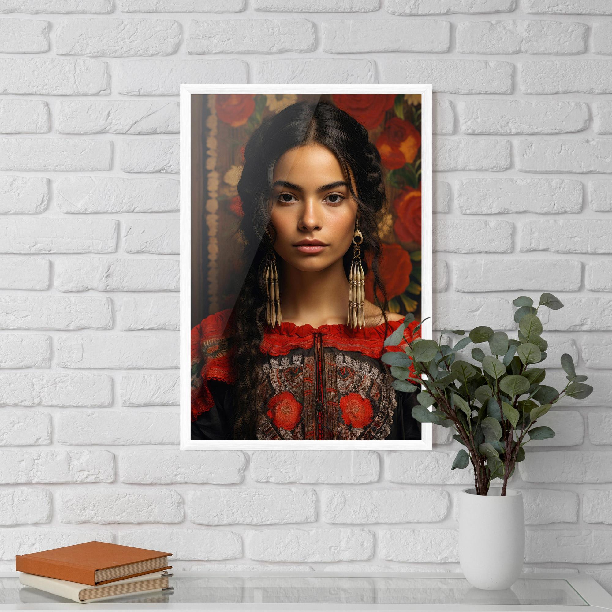 Poster Înrămat Mexican Traditional Dress mockup 5