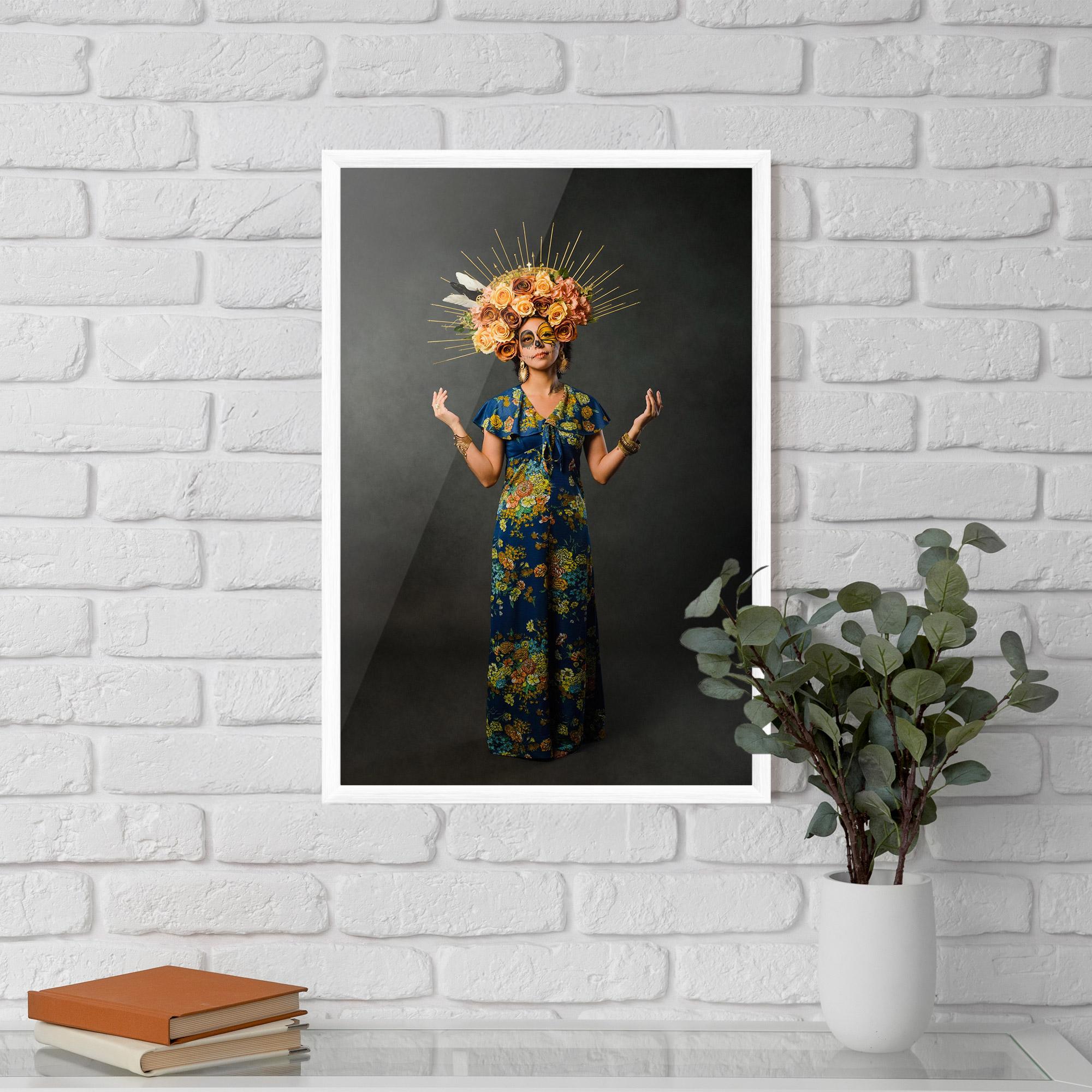 Poster Înrămat Sugar Skull Makeup mockup 5