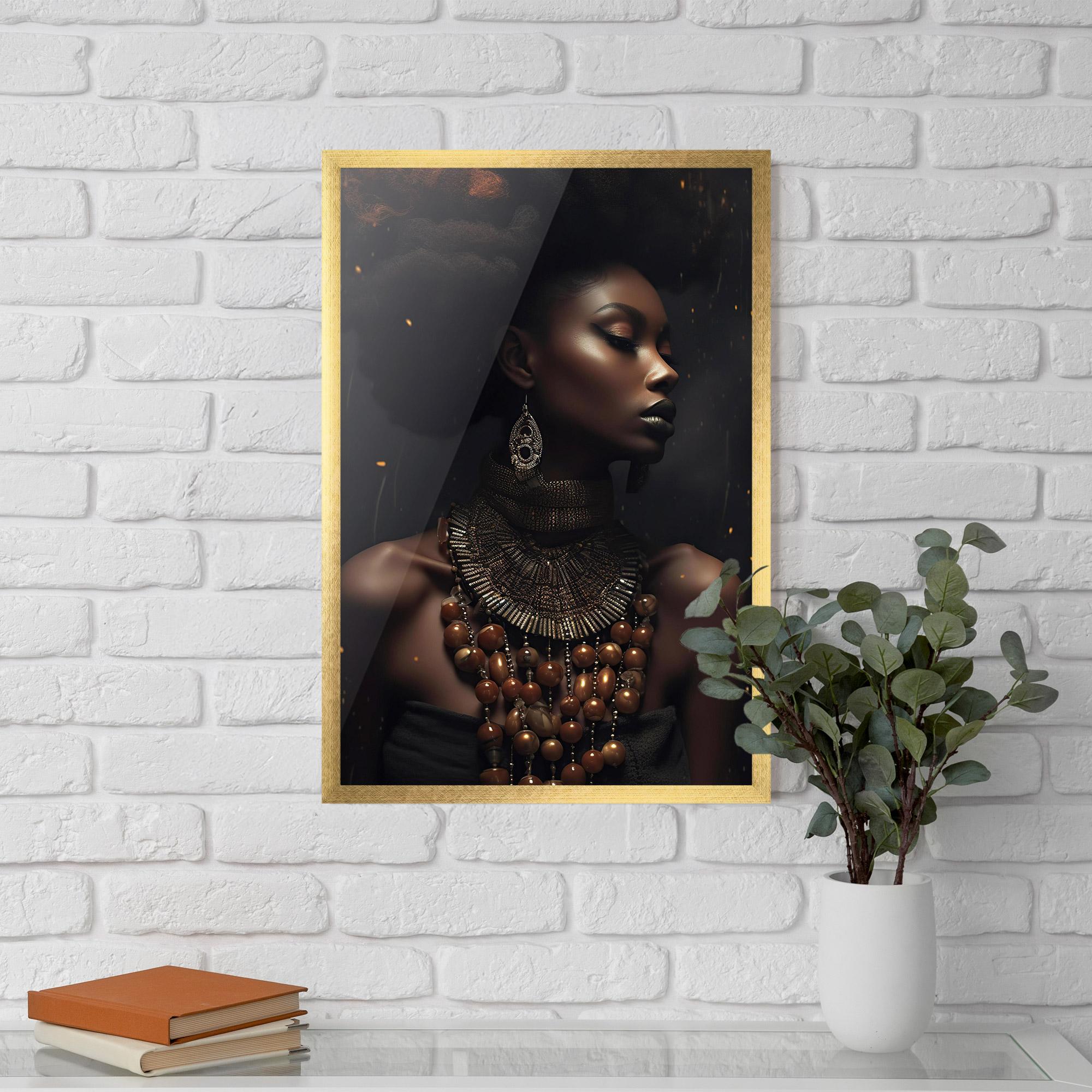 Poster Înrămat African Orange Necklace mockup 5