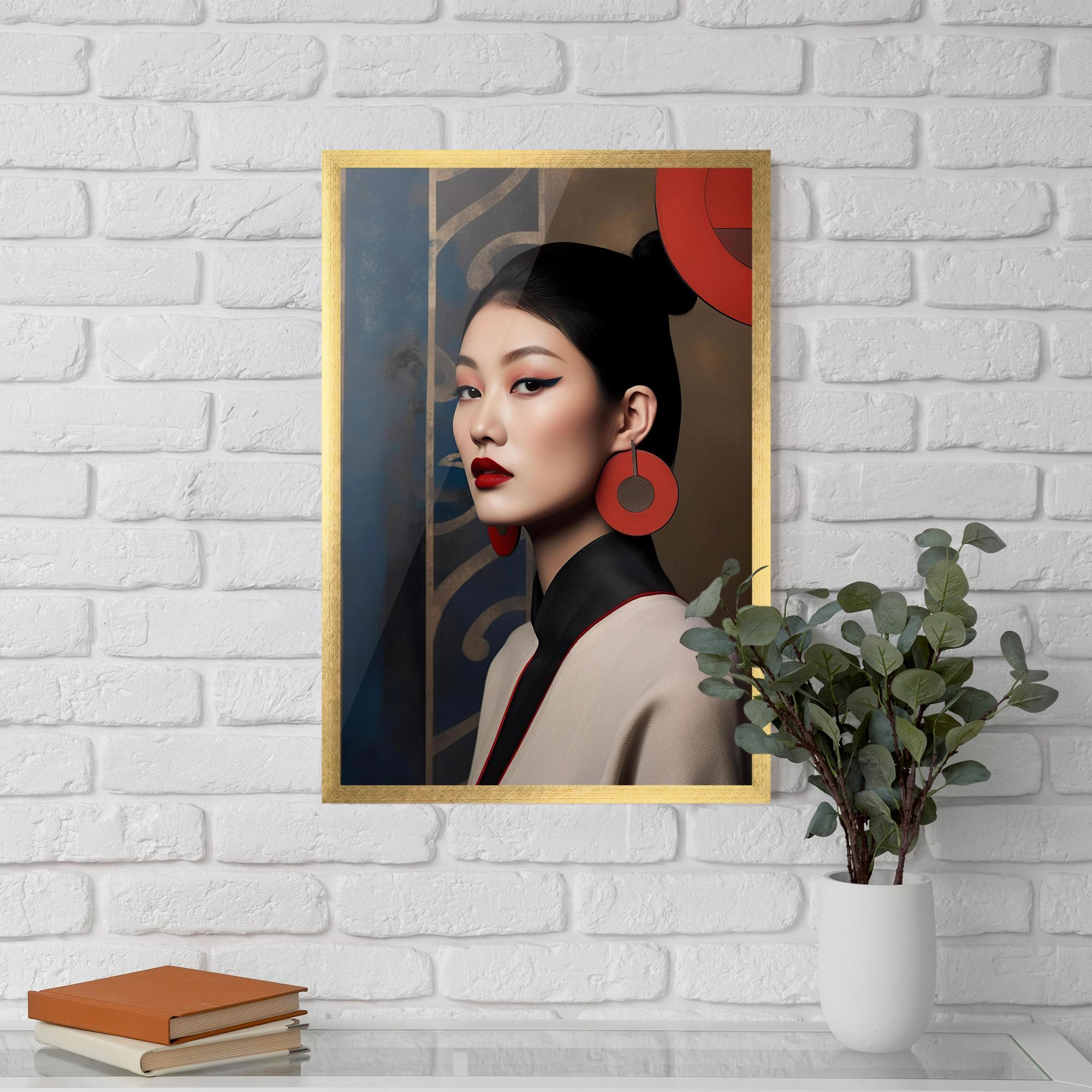 Poster Înrămat Asian Big Earrings mockup 5