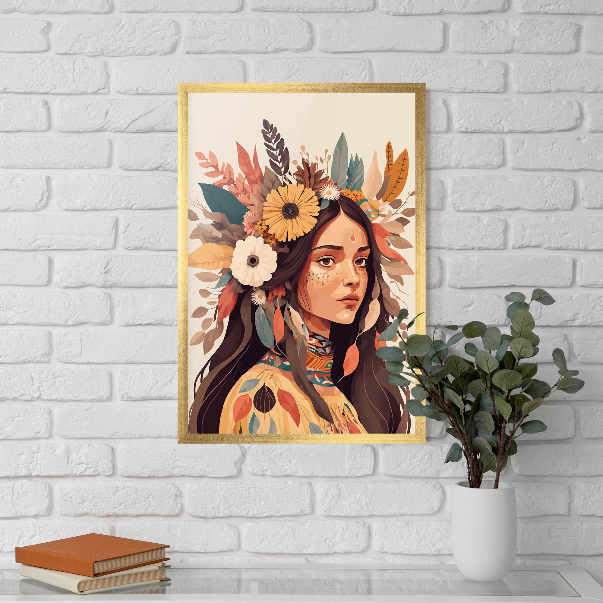 Poster Înrămat Boho Girl mockup 5