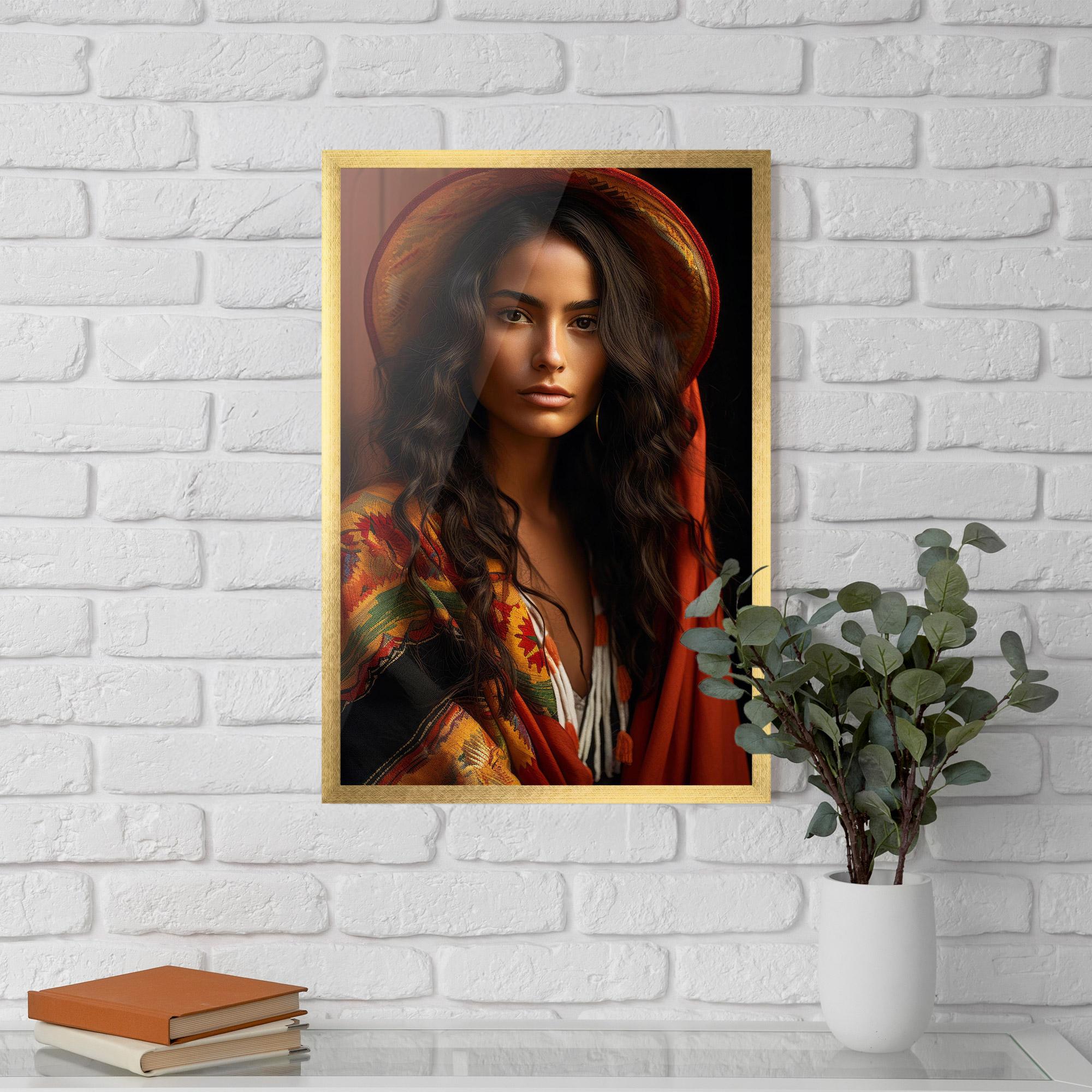 Poster Înrămat Colorful Hat And Scarf mockup 5